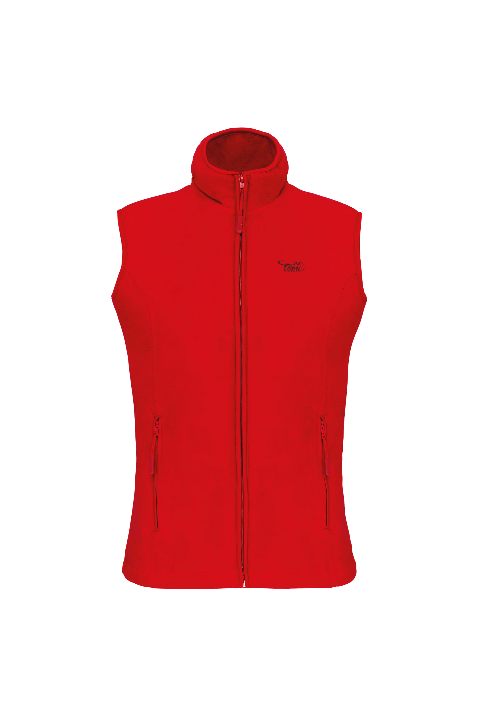 Gilet sans manches micropolaire rouge