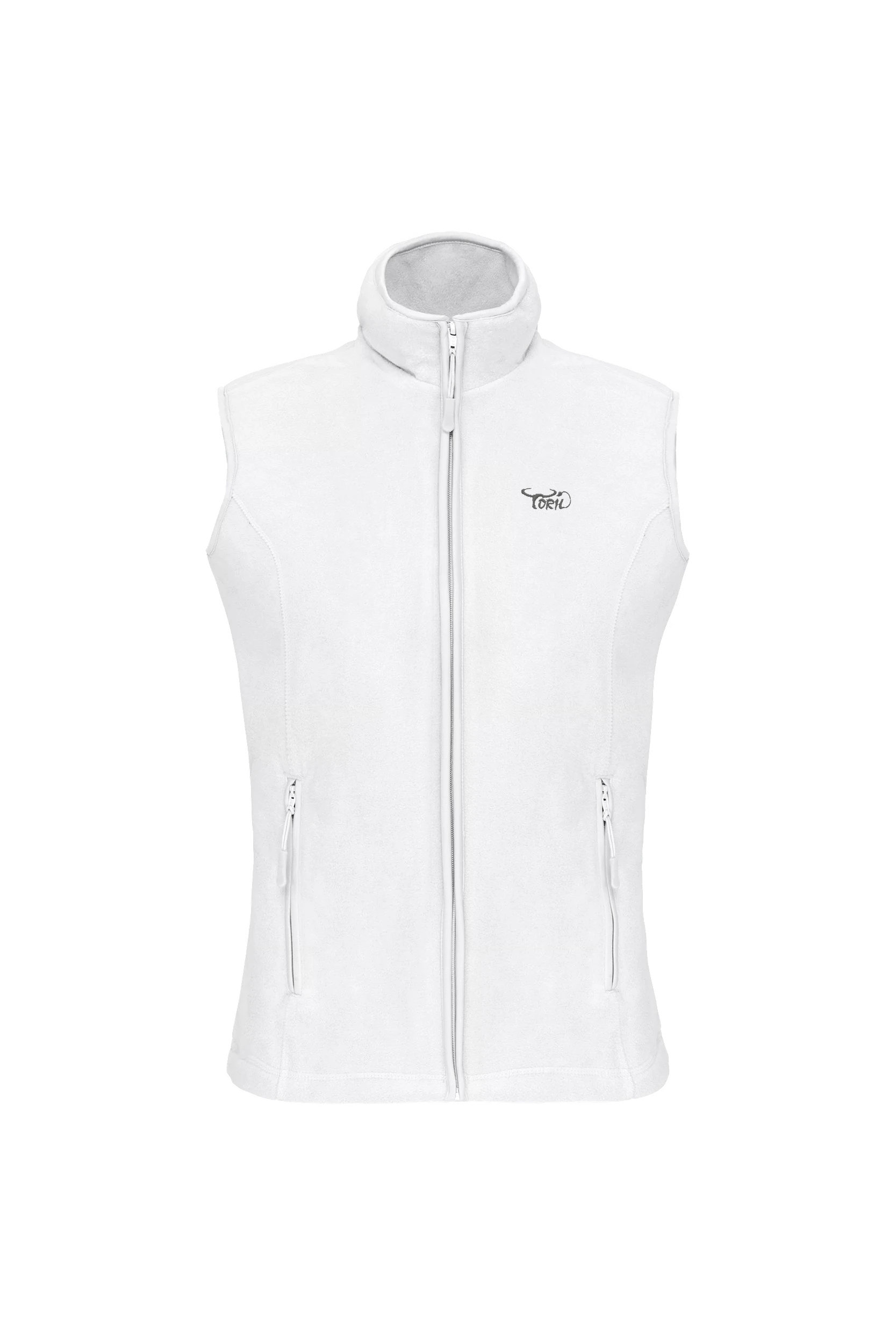 Gilet sans manches micropolaire blanc