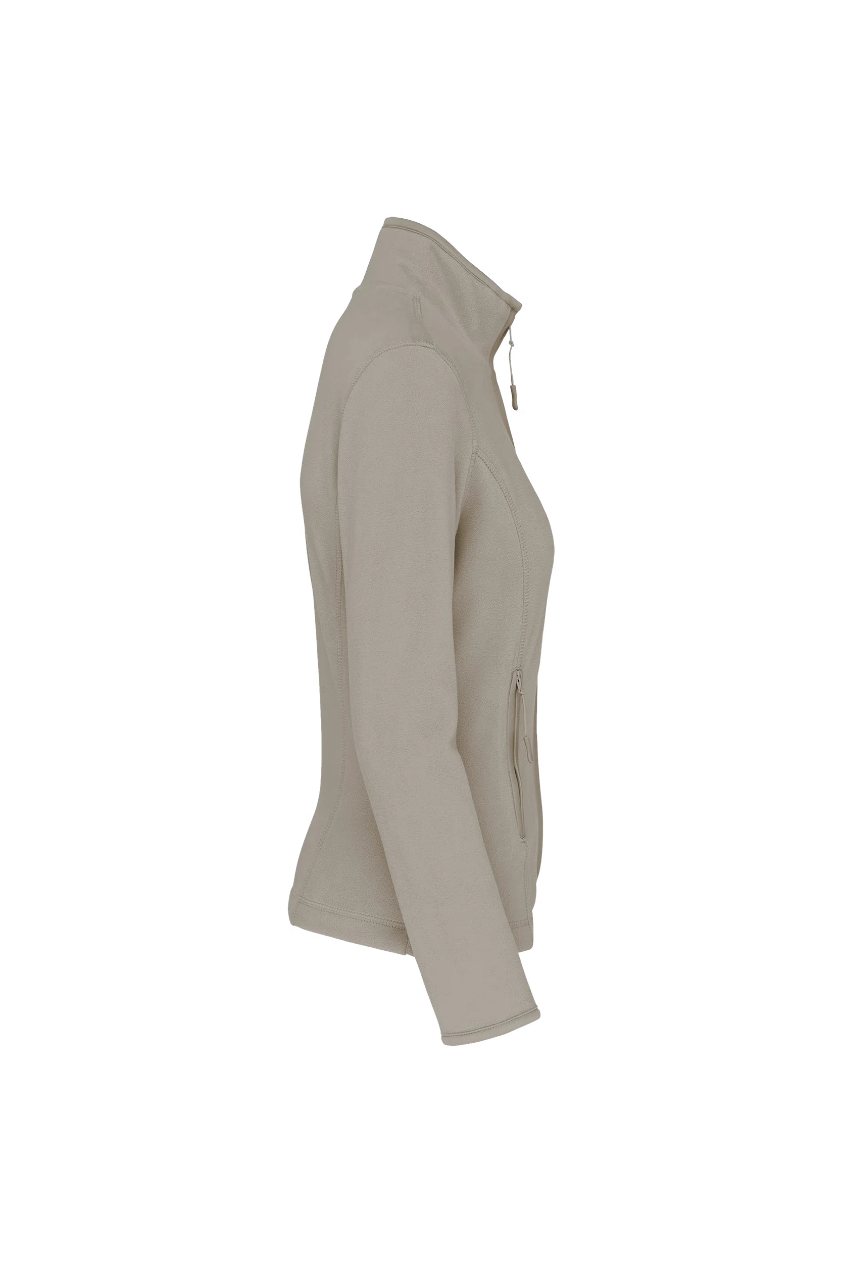 Veste micropolaire zippée beige