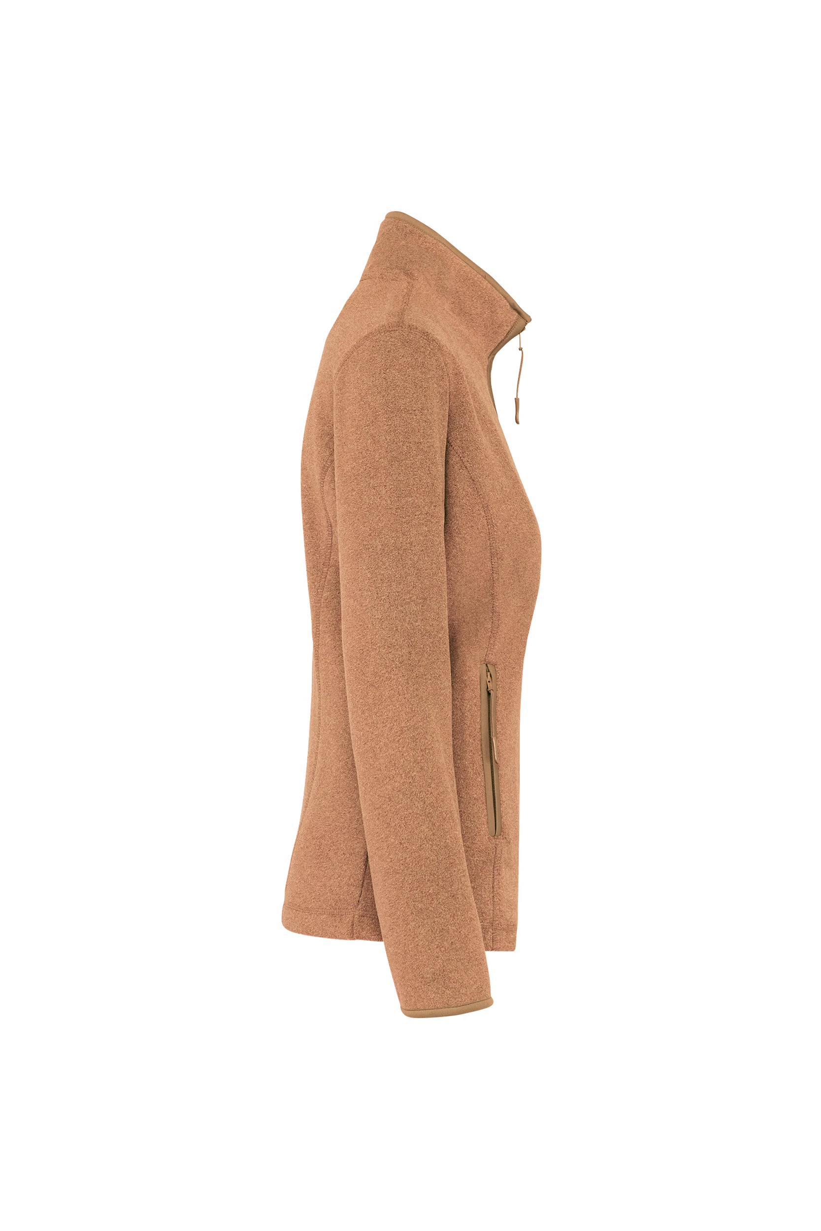 Veste micropolaire zippée camel