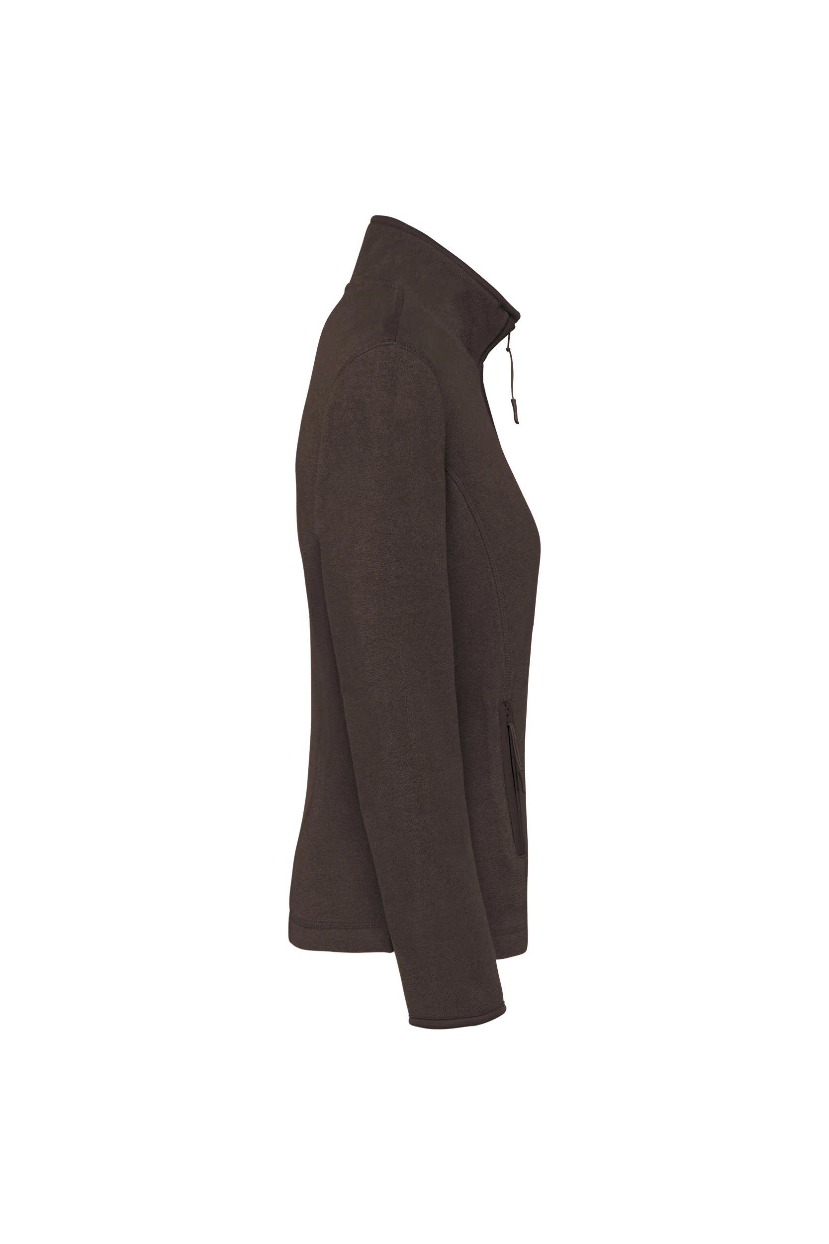 Veste micropolaire zippée chocolat