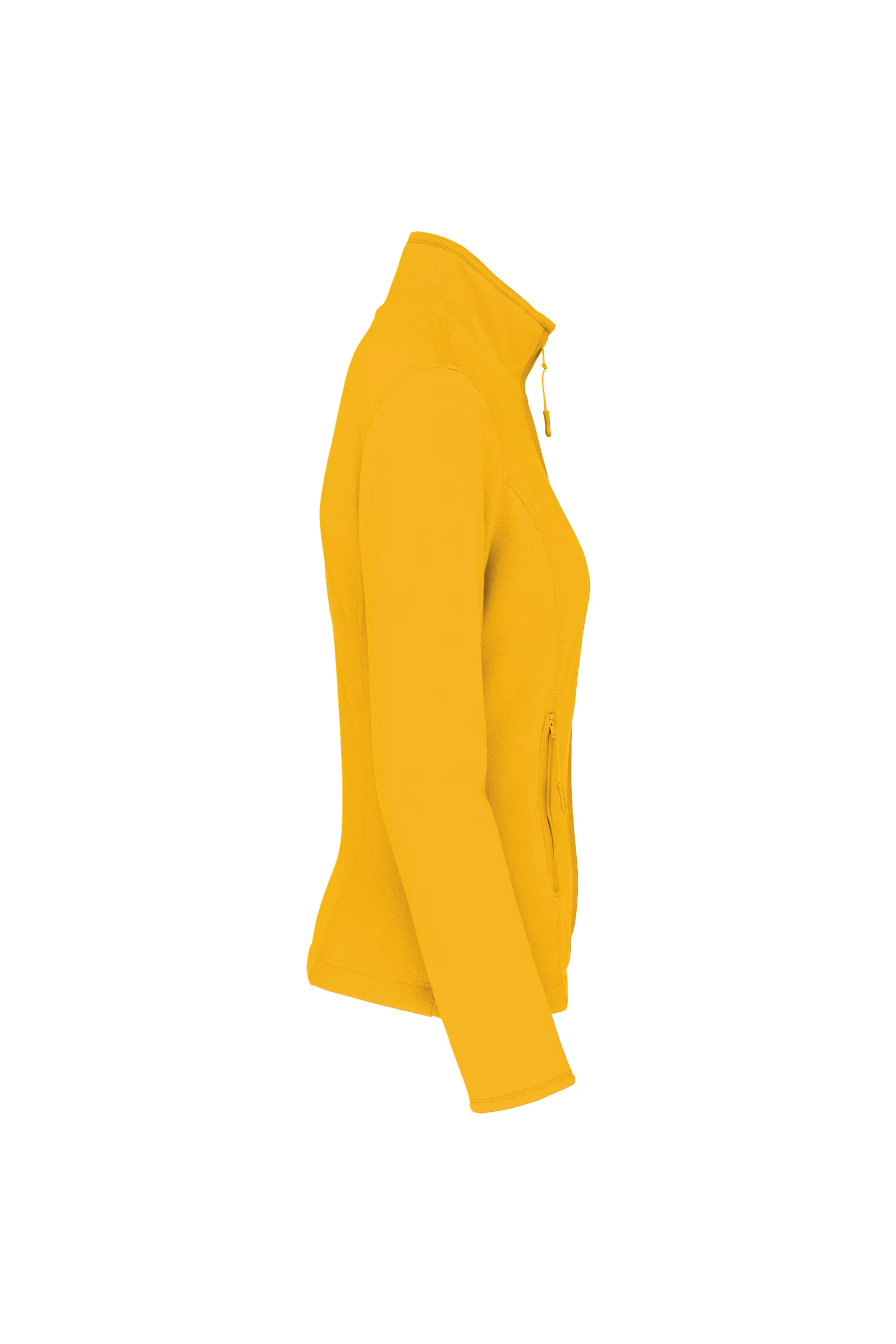 Veste micropolaire zippée jaune