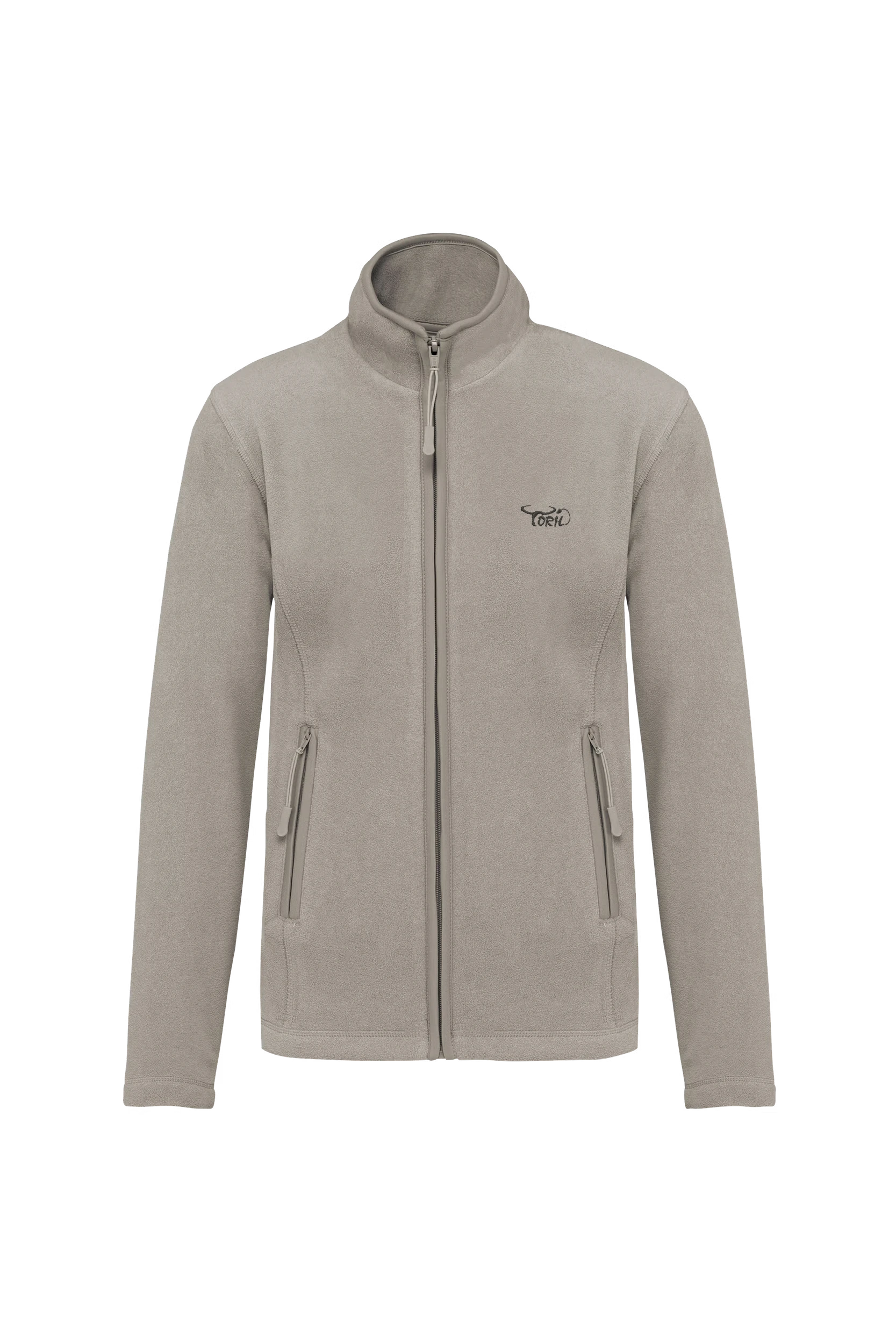 Veste micropolaire zippée beige