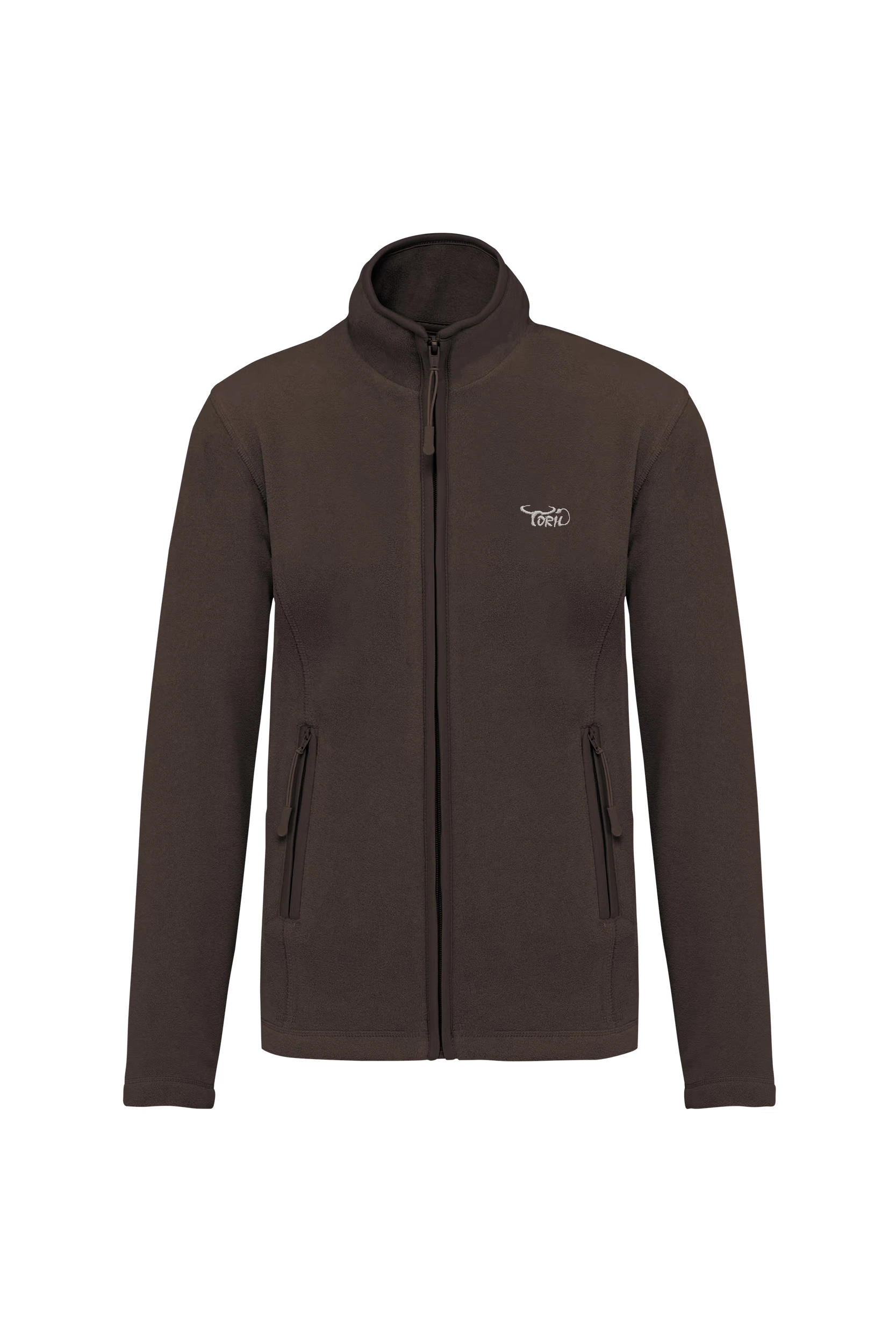 Veste micropolaire zippée chocolat