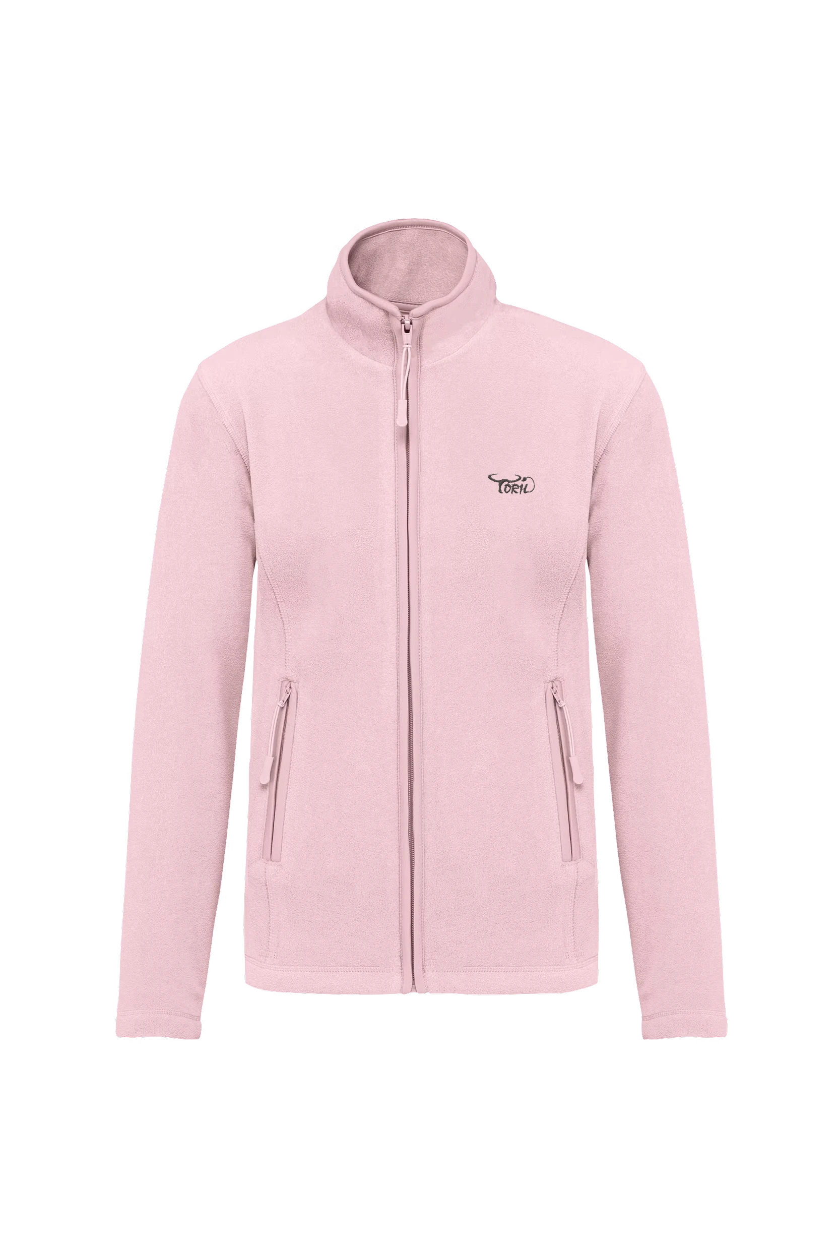 Veste micropolaire zippée rose pâle