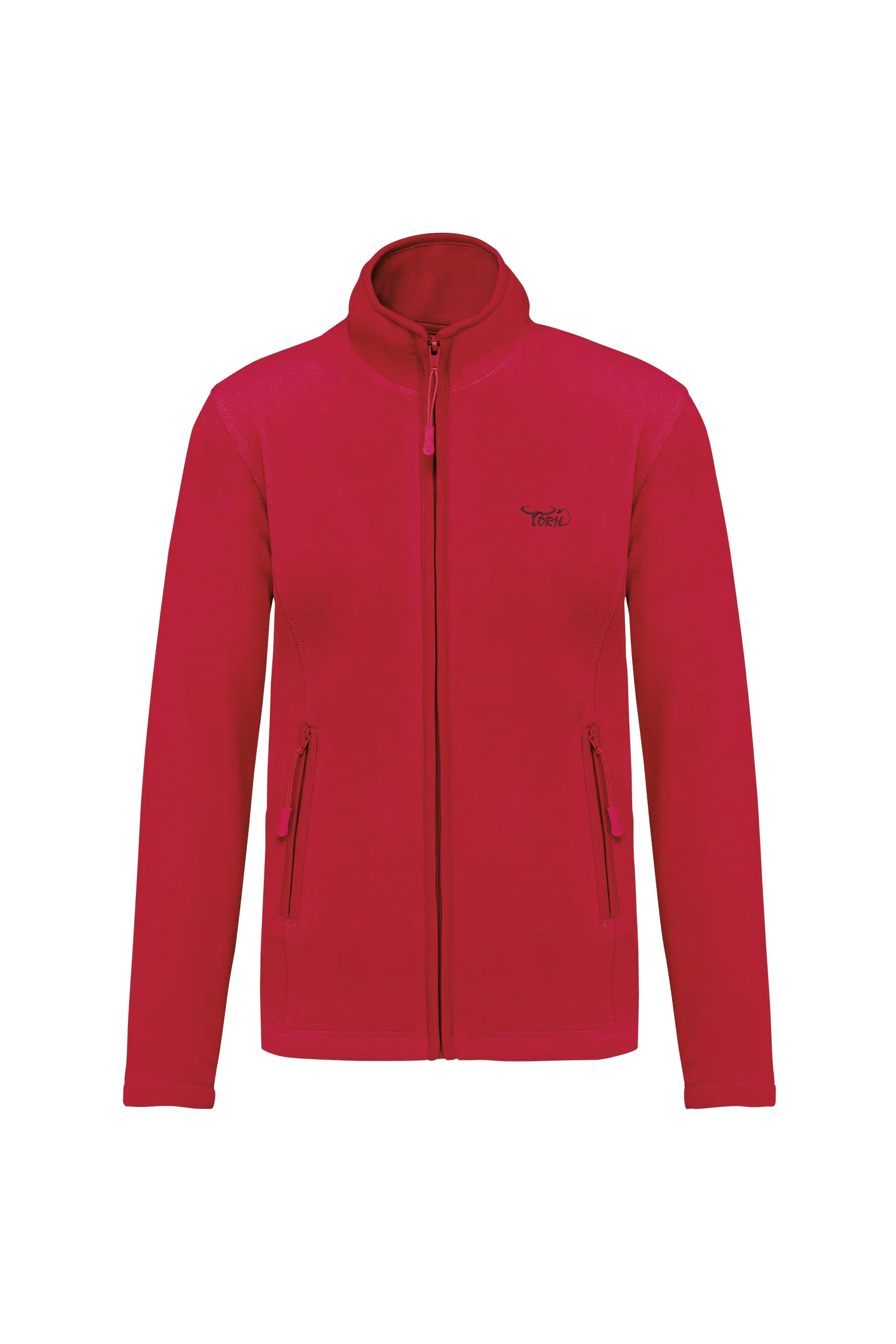 Veste micropolaire zippée rouge