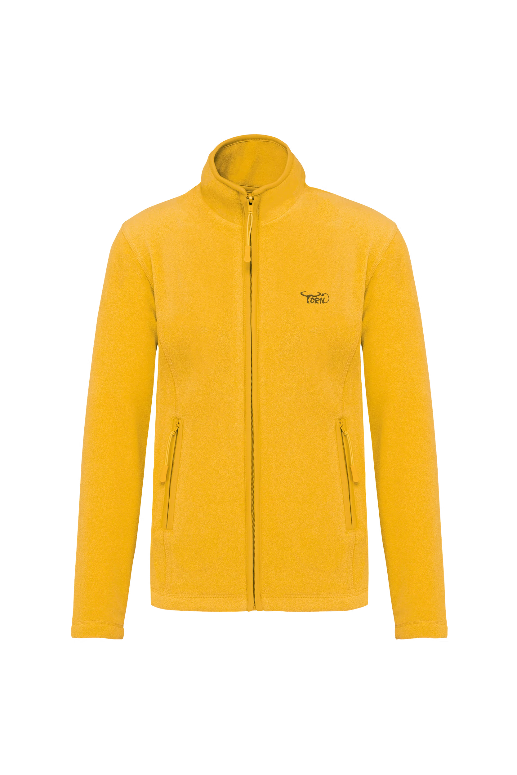 Veste micropolaire zippée jaune