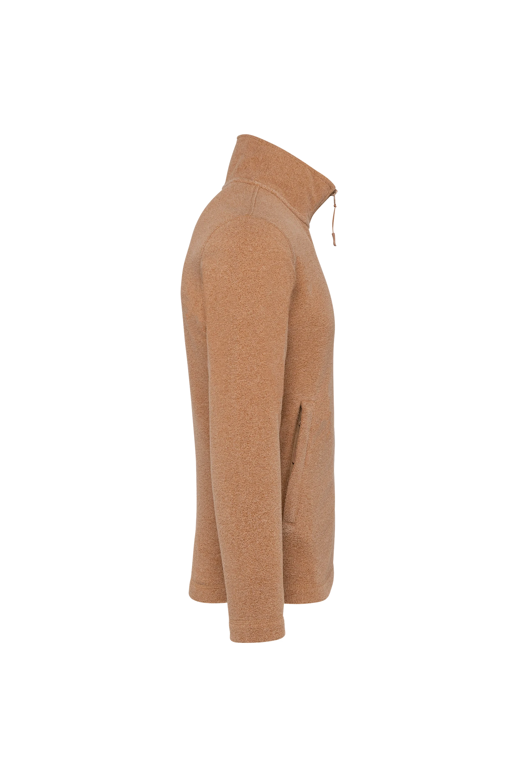 Veste micropolaire zippée camel