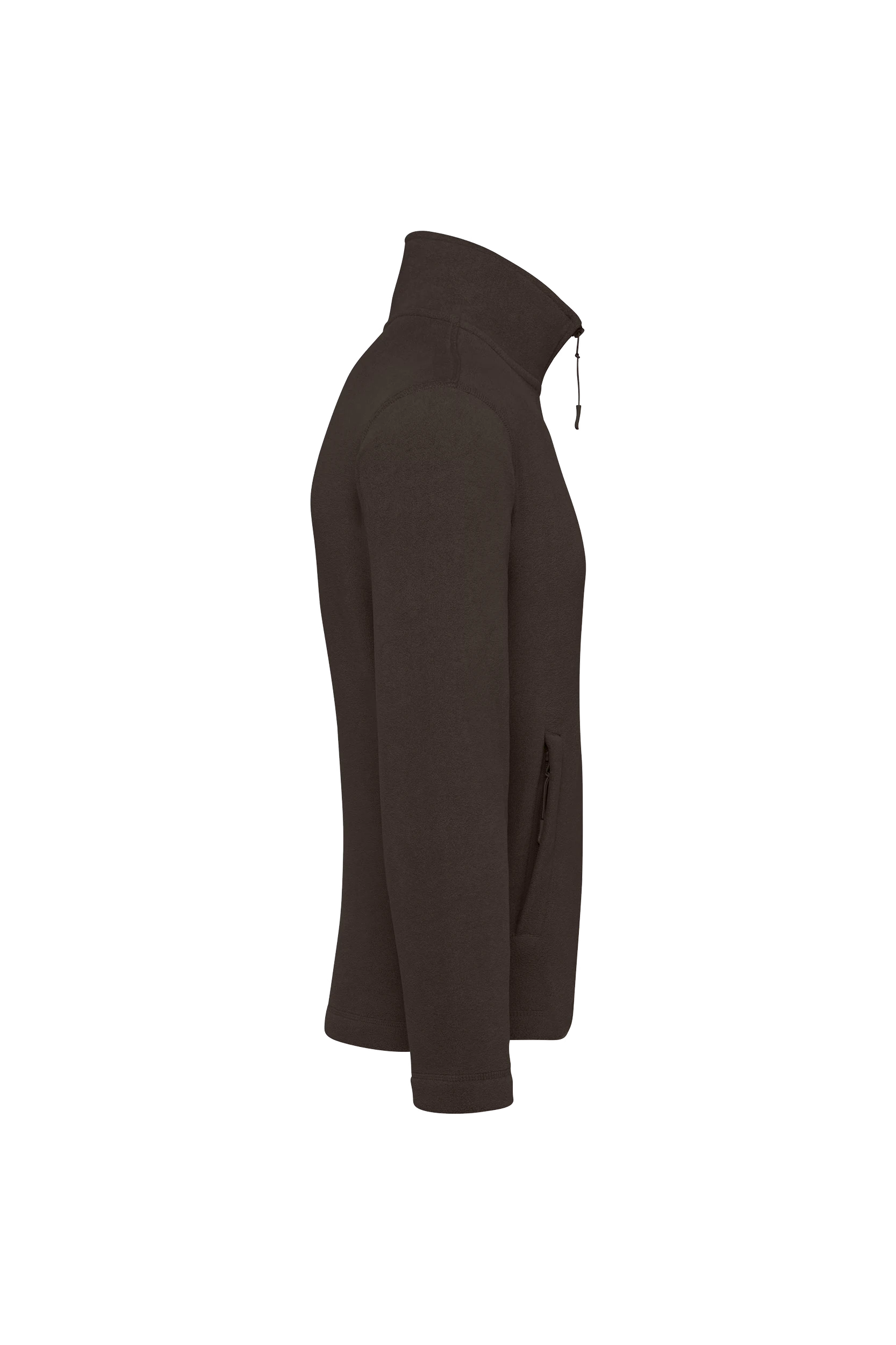 Veste micropolaire zippée chocolat