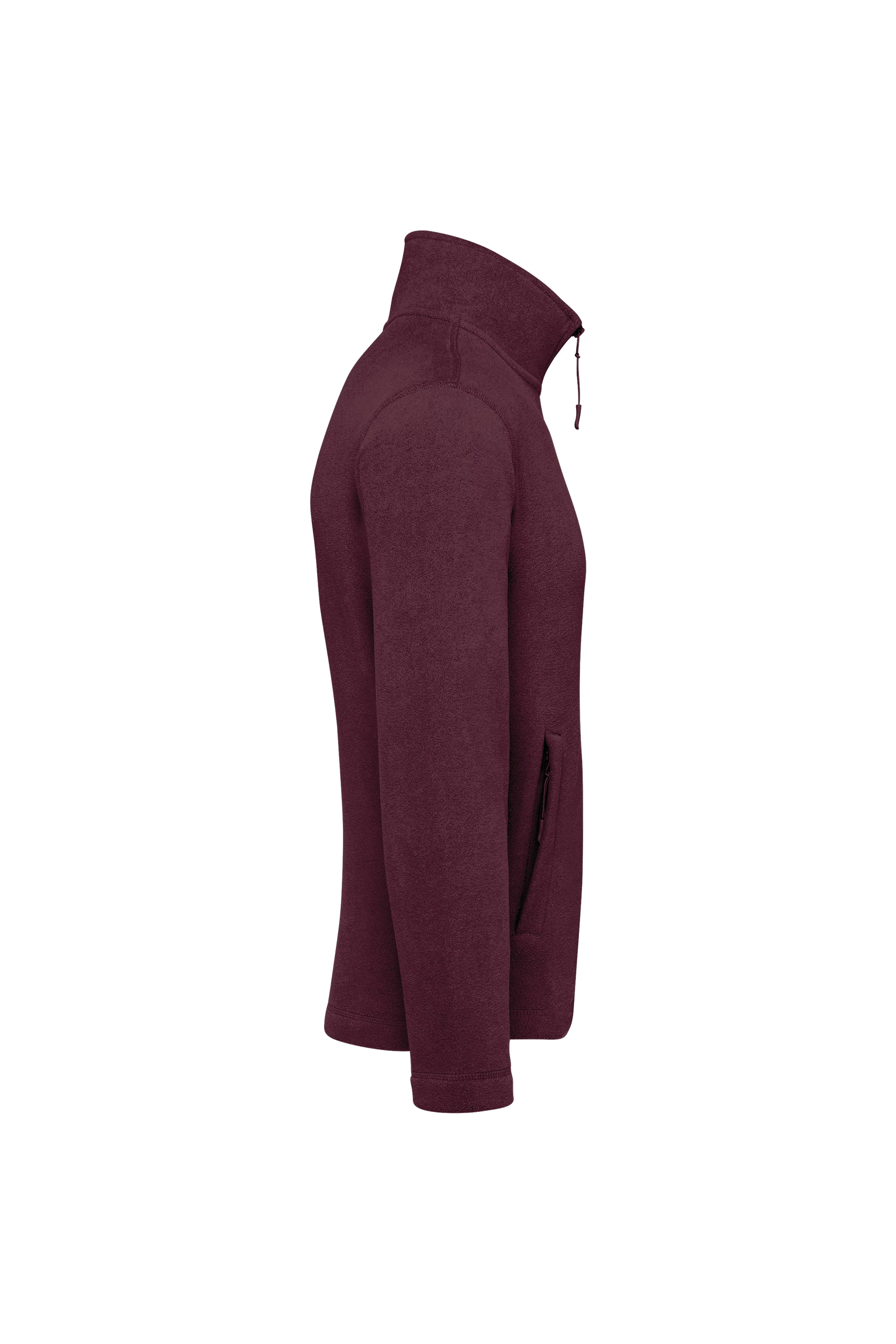 Veste micropolaire zippée bordeaux