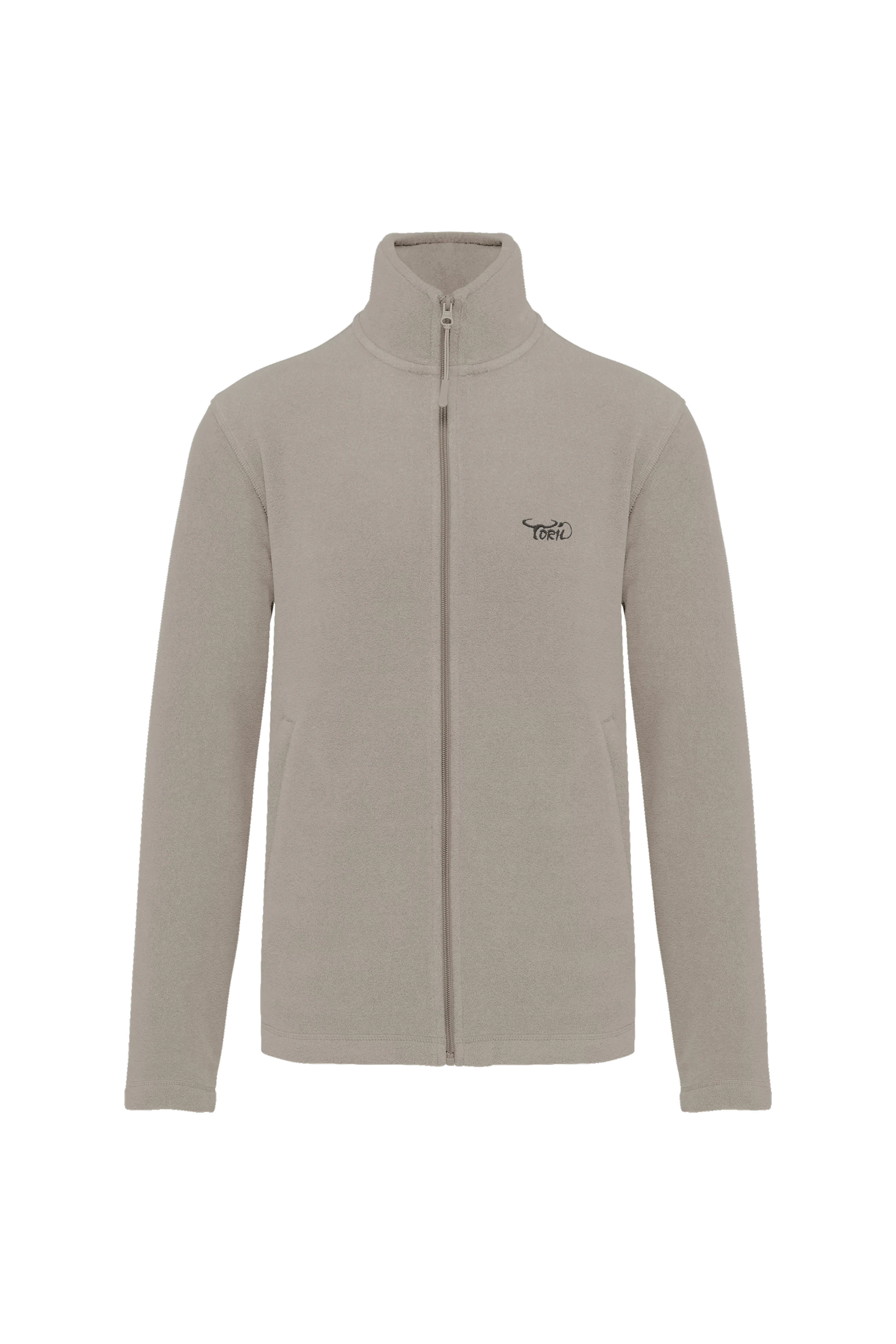 Veste micropolaire zippée beige