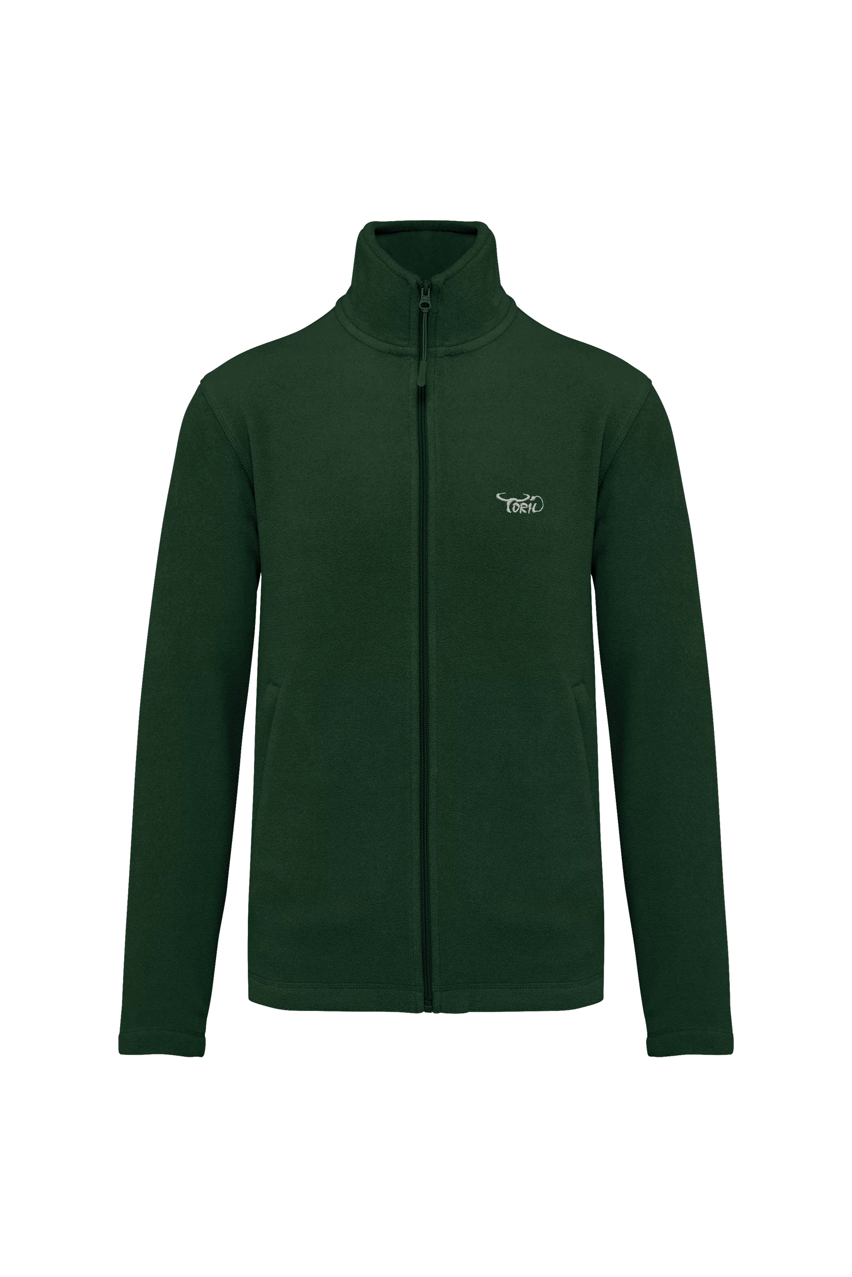 Veste micropolaire zippée vert forêt