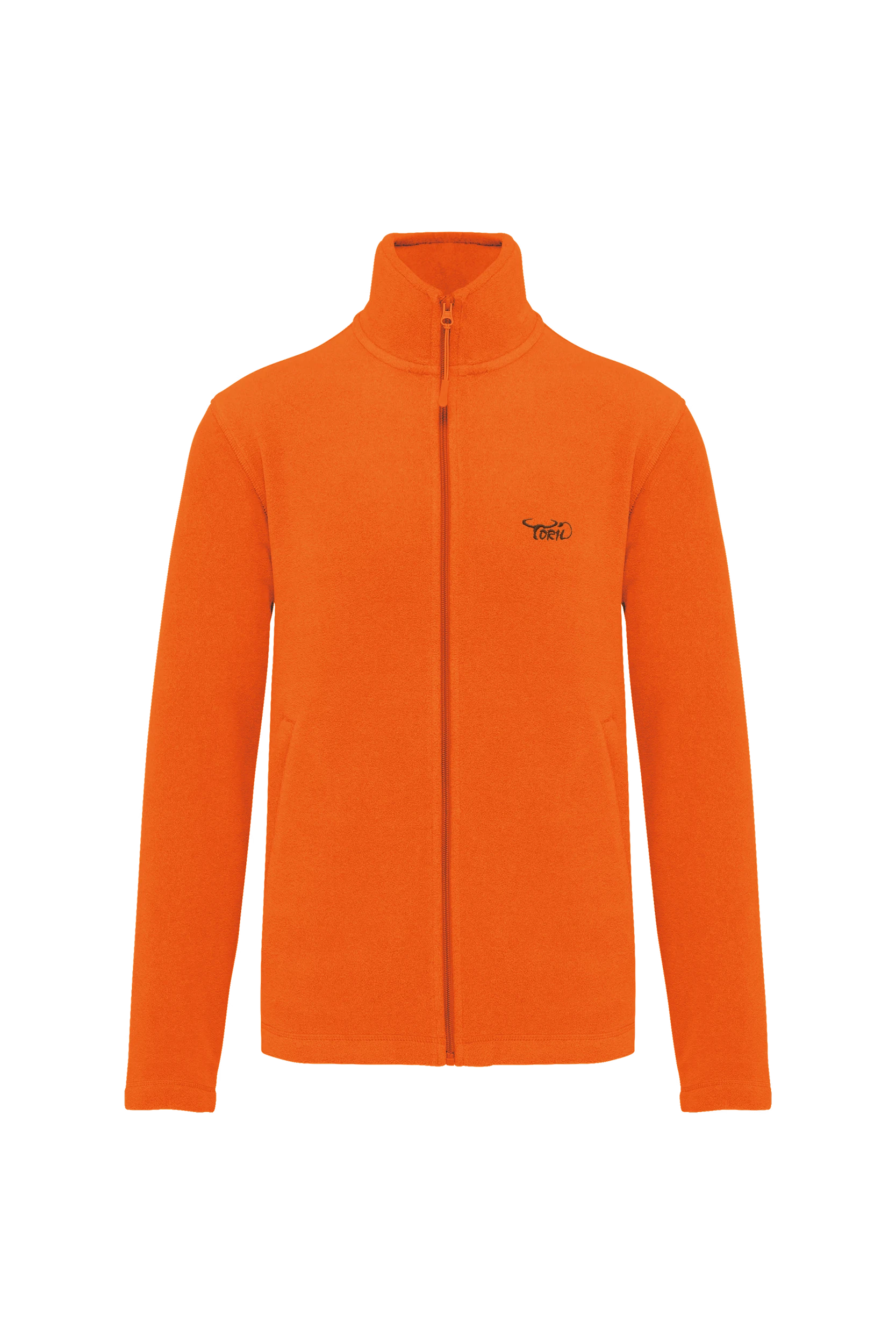 Veste micropolaire zippée orange