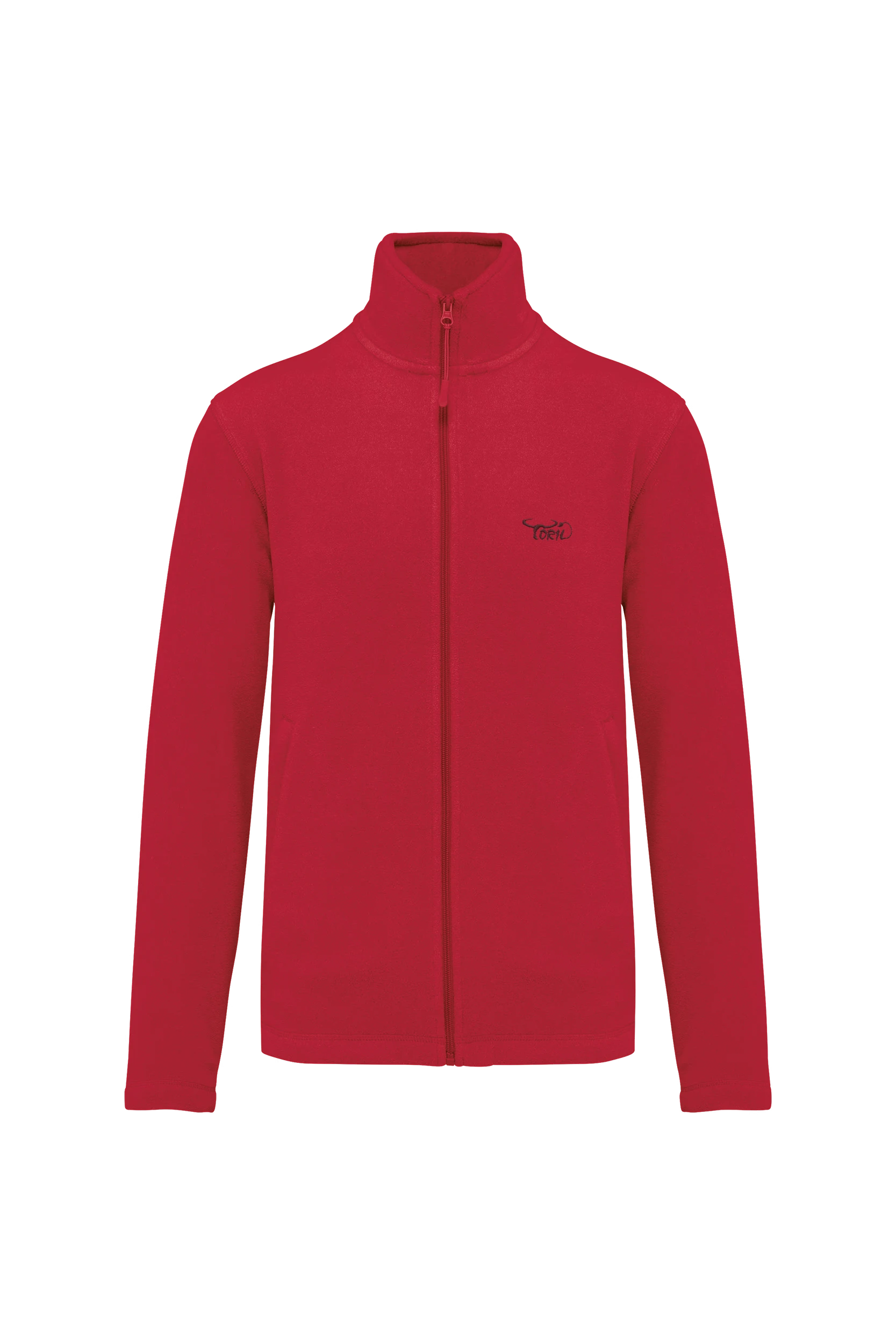 Veste micropolaire zippée rouge
