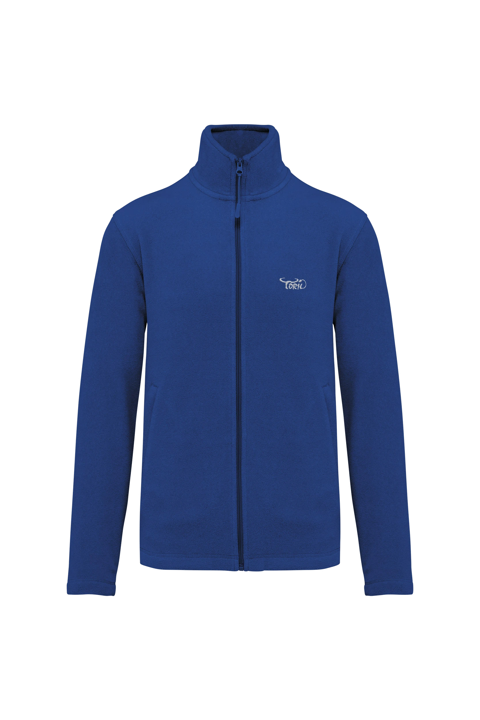 Veste micropolaire zippée bleu