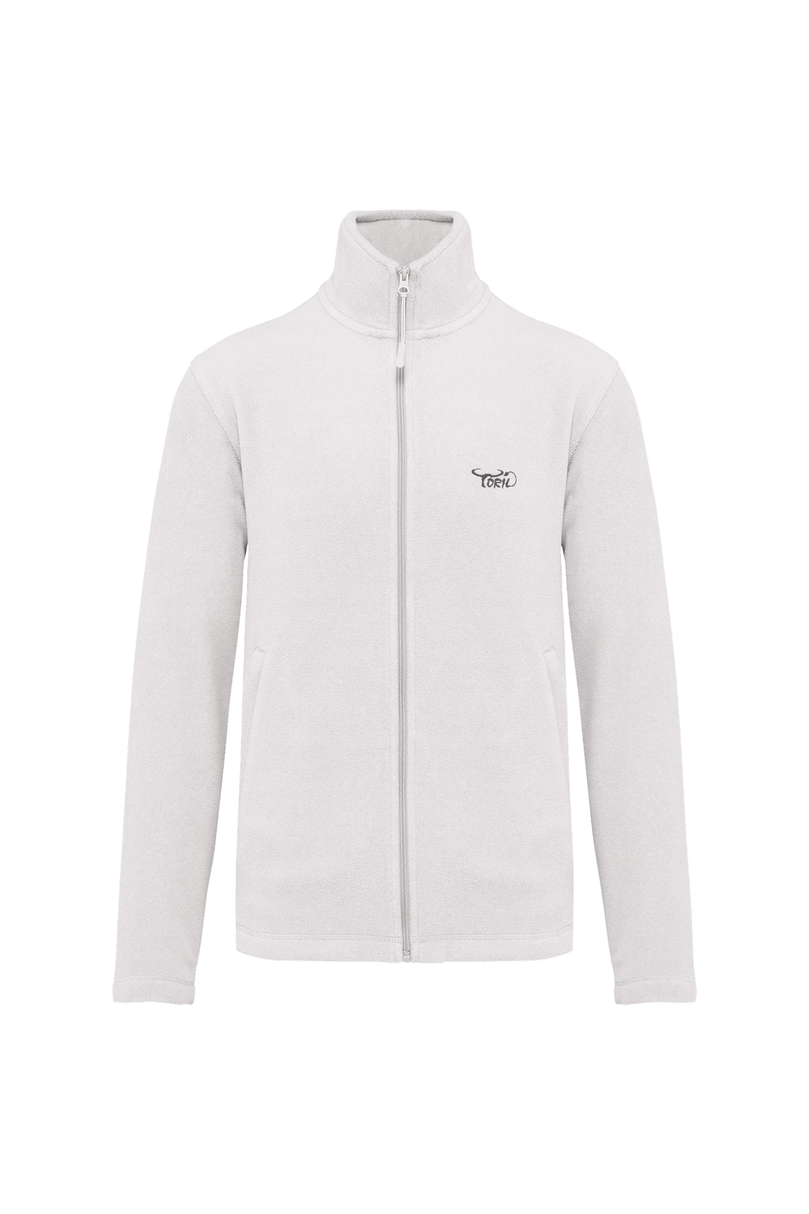Veste micropolaire zippée blanc