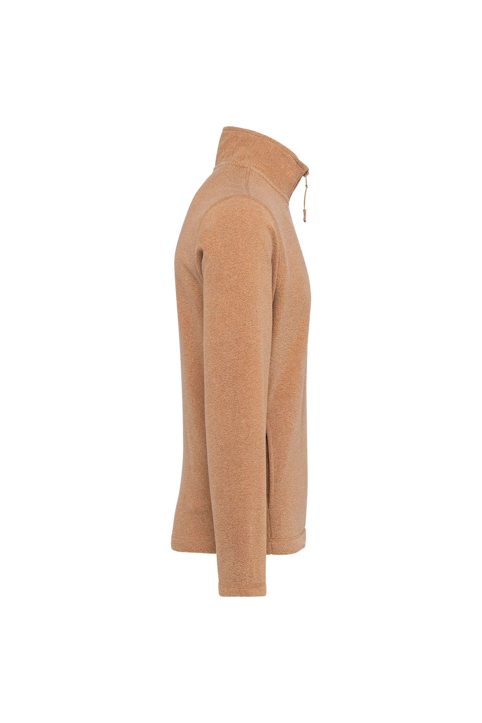 Micropolaire col zippé camel