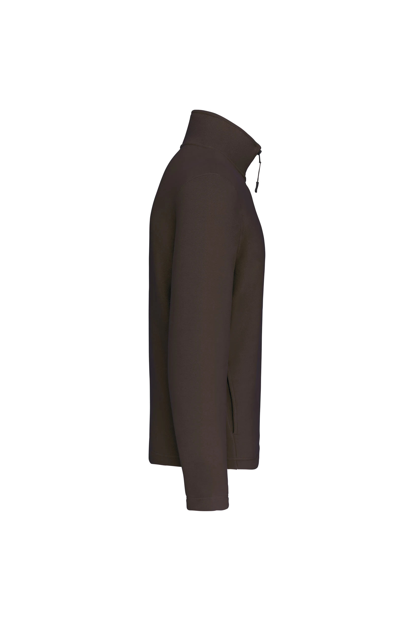 Micropolaire col zippé chocolat