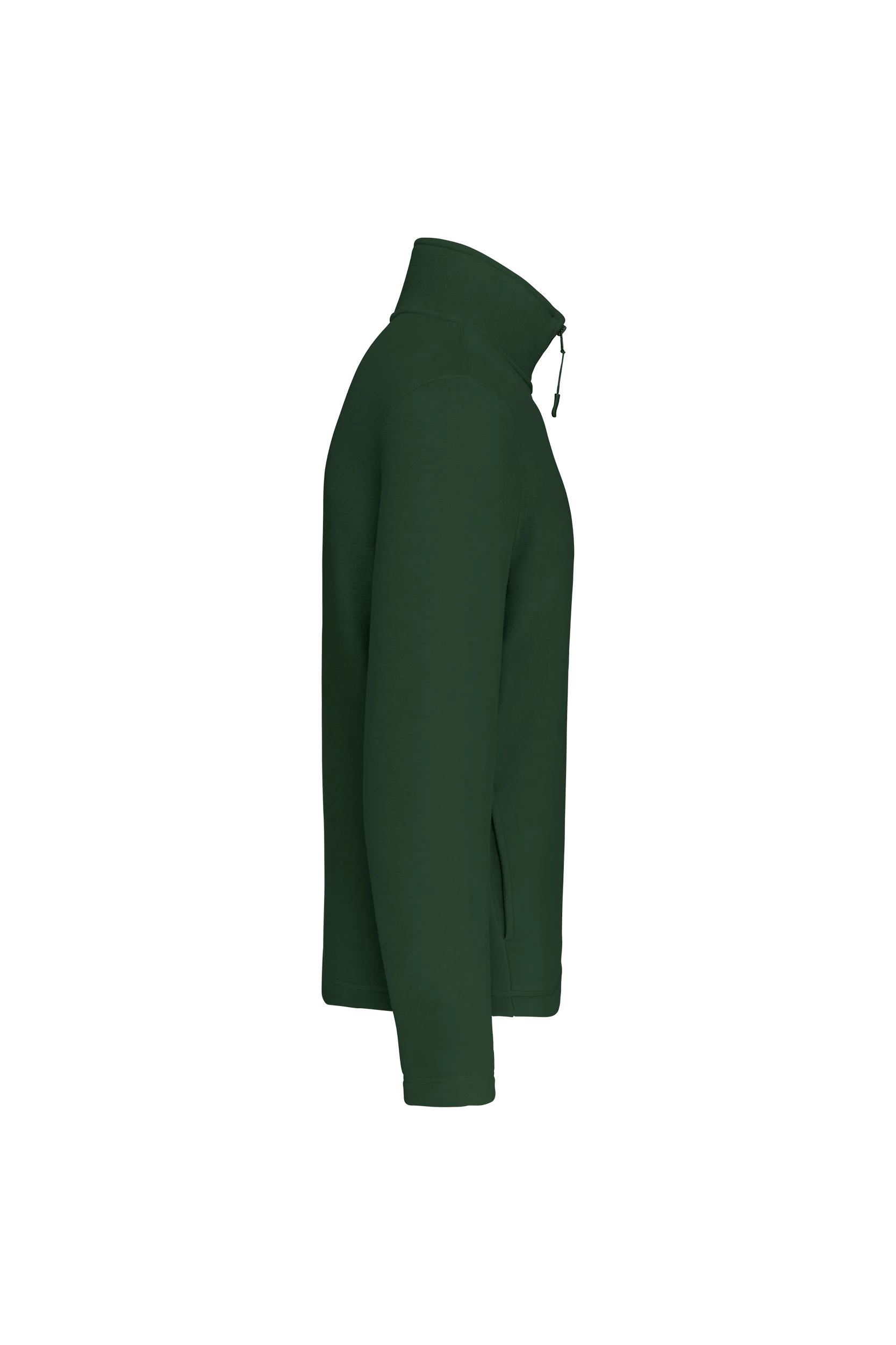 Micropolaire col zippé vert forêt