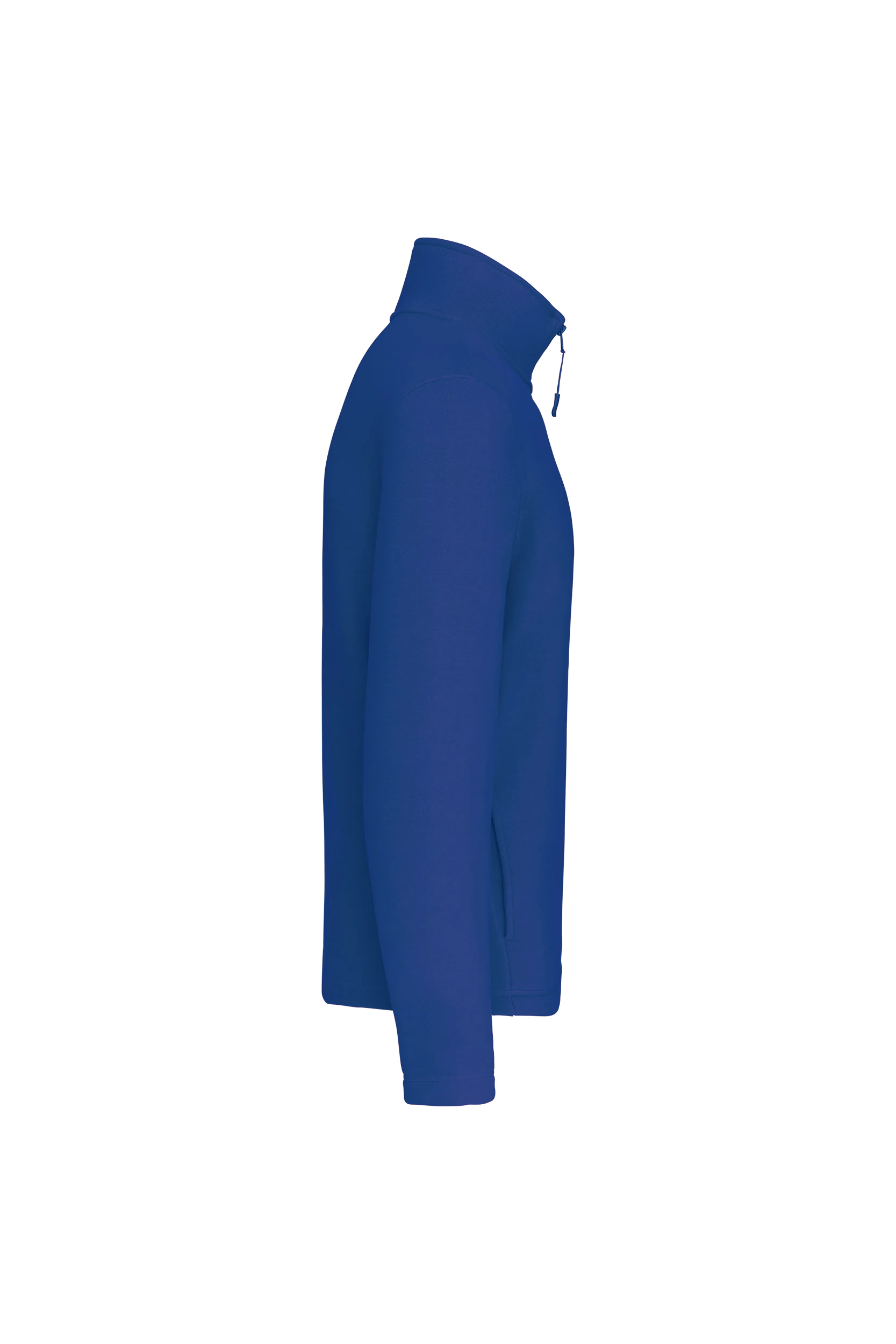 Micropolaire col zippé bleu