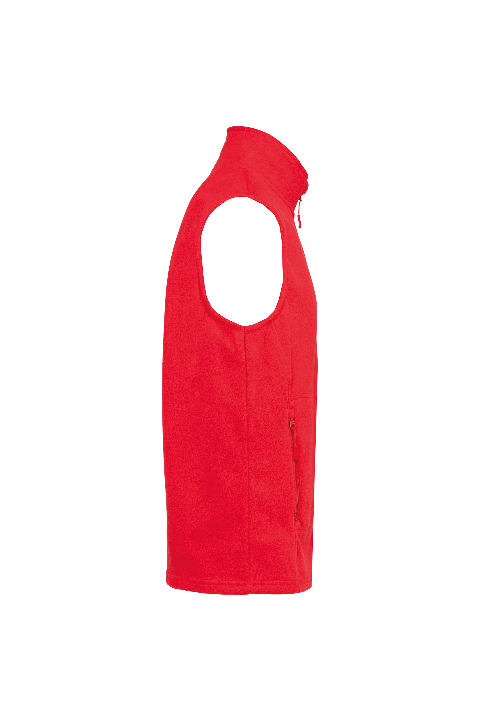 Gilet sans manches micropolaire écoresponsable unisexe rouge