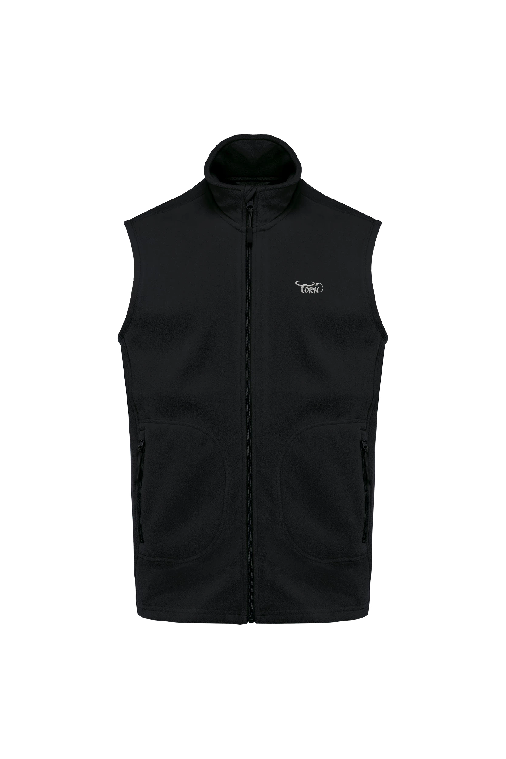 Gilet sans manches micropolaire écoresponsable unisexe noir
