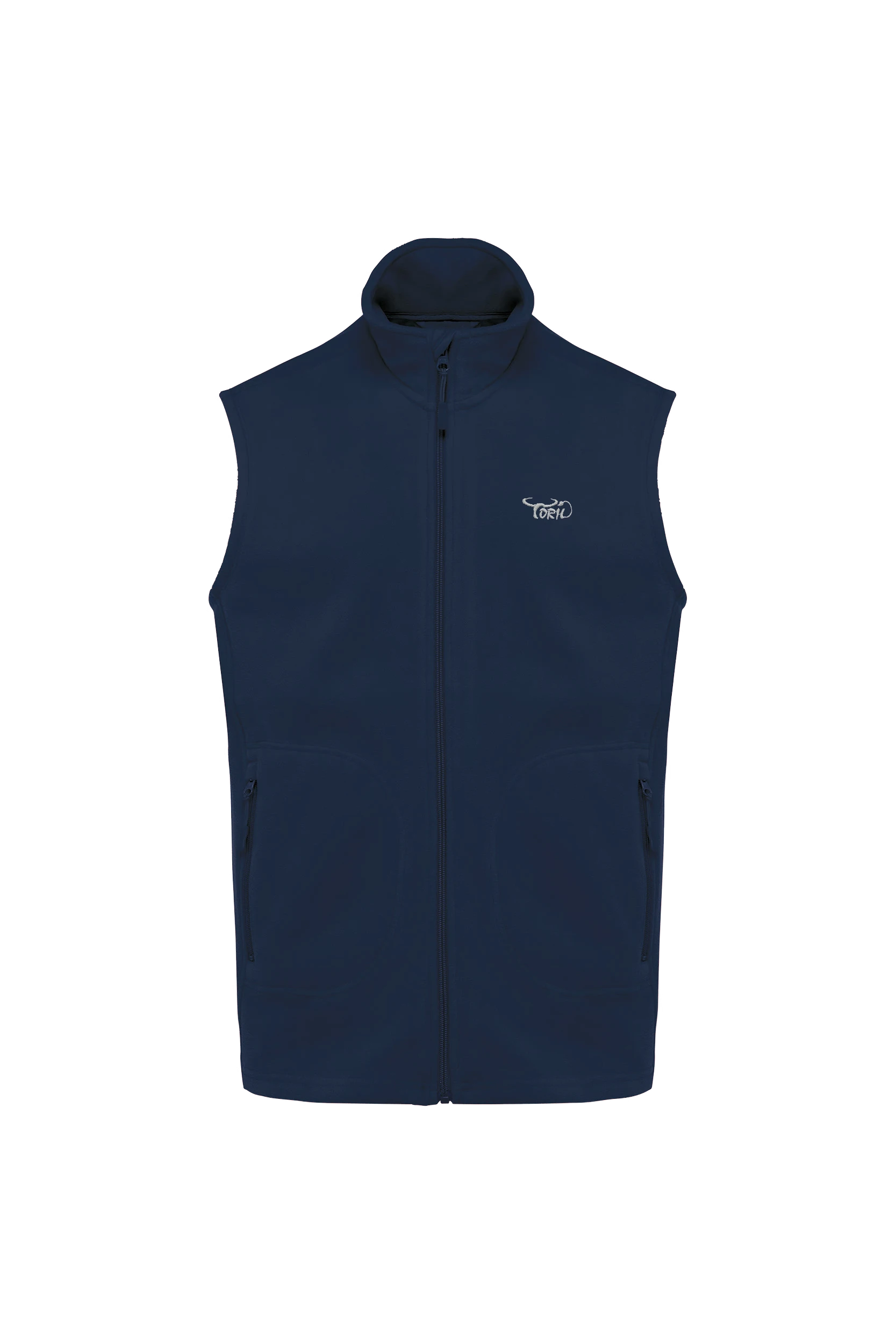 Gilet sans manches micropolaire écoresponsable unisexe marine