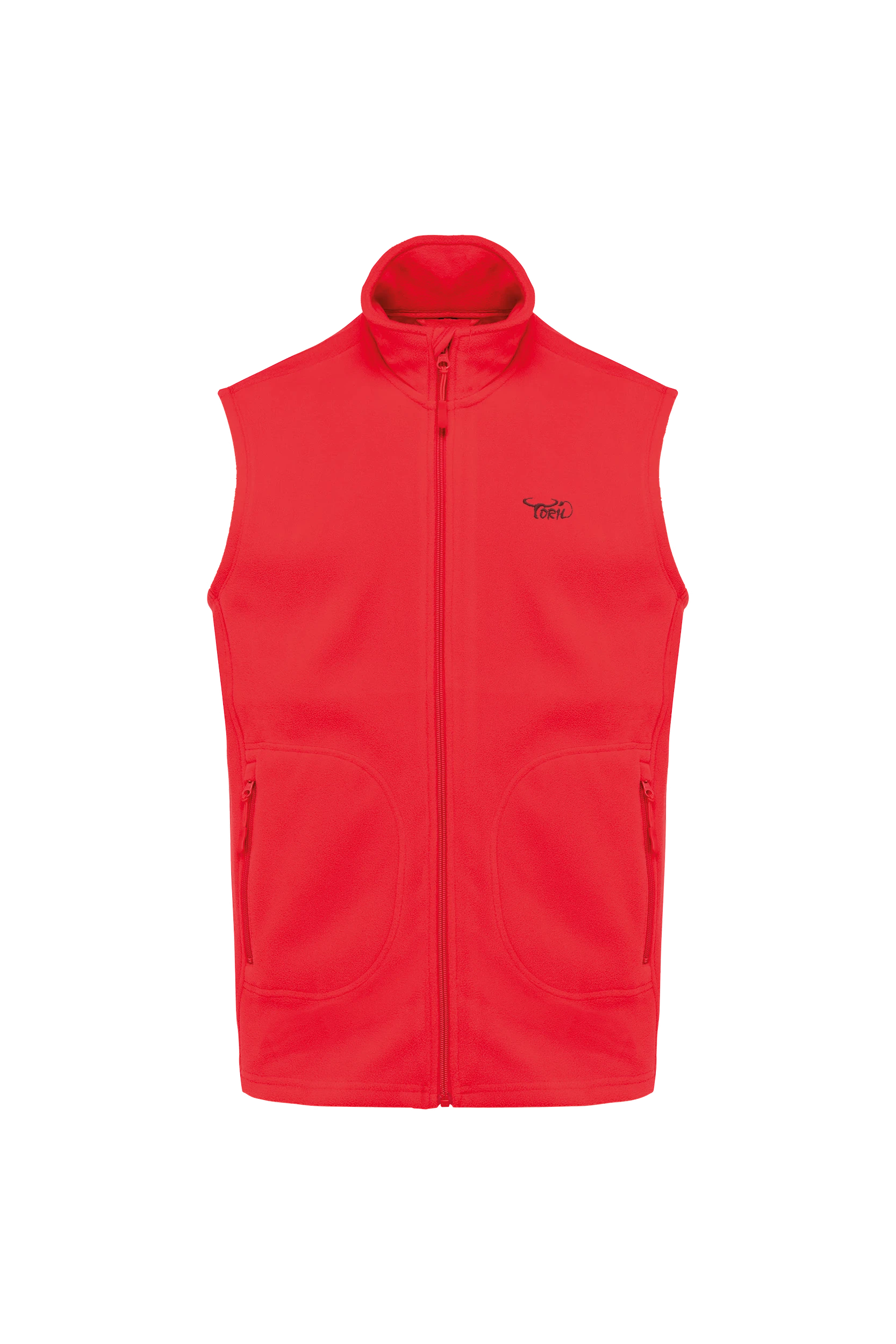 Gilet sans manches micropolaire écoresponsable unisexe rouge