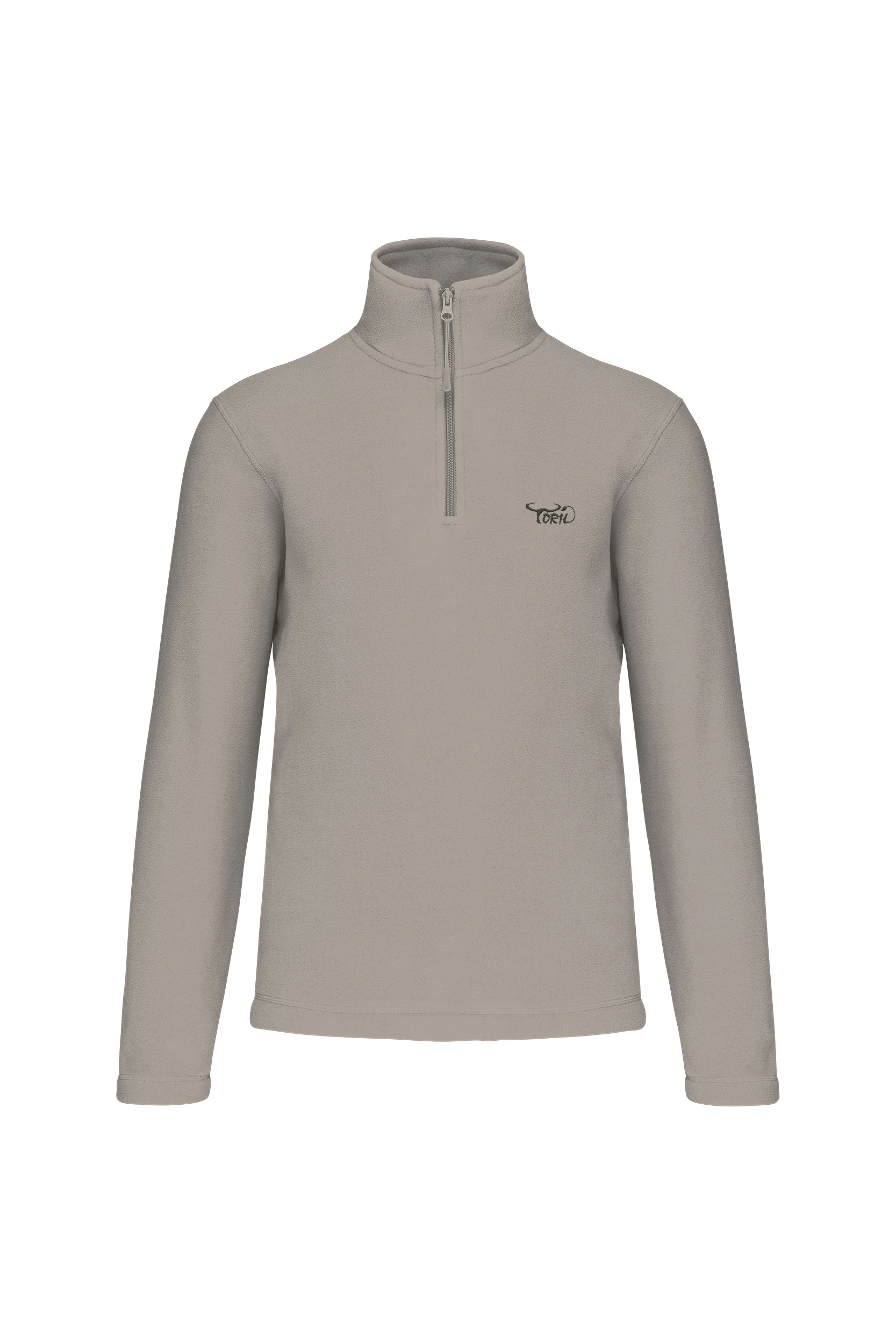 Micropolaire col zippé beige