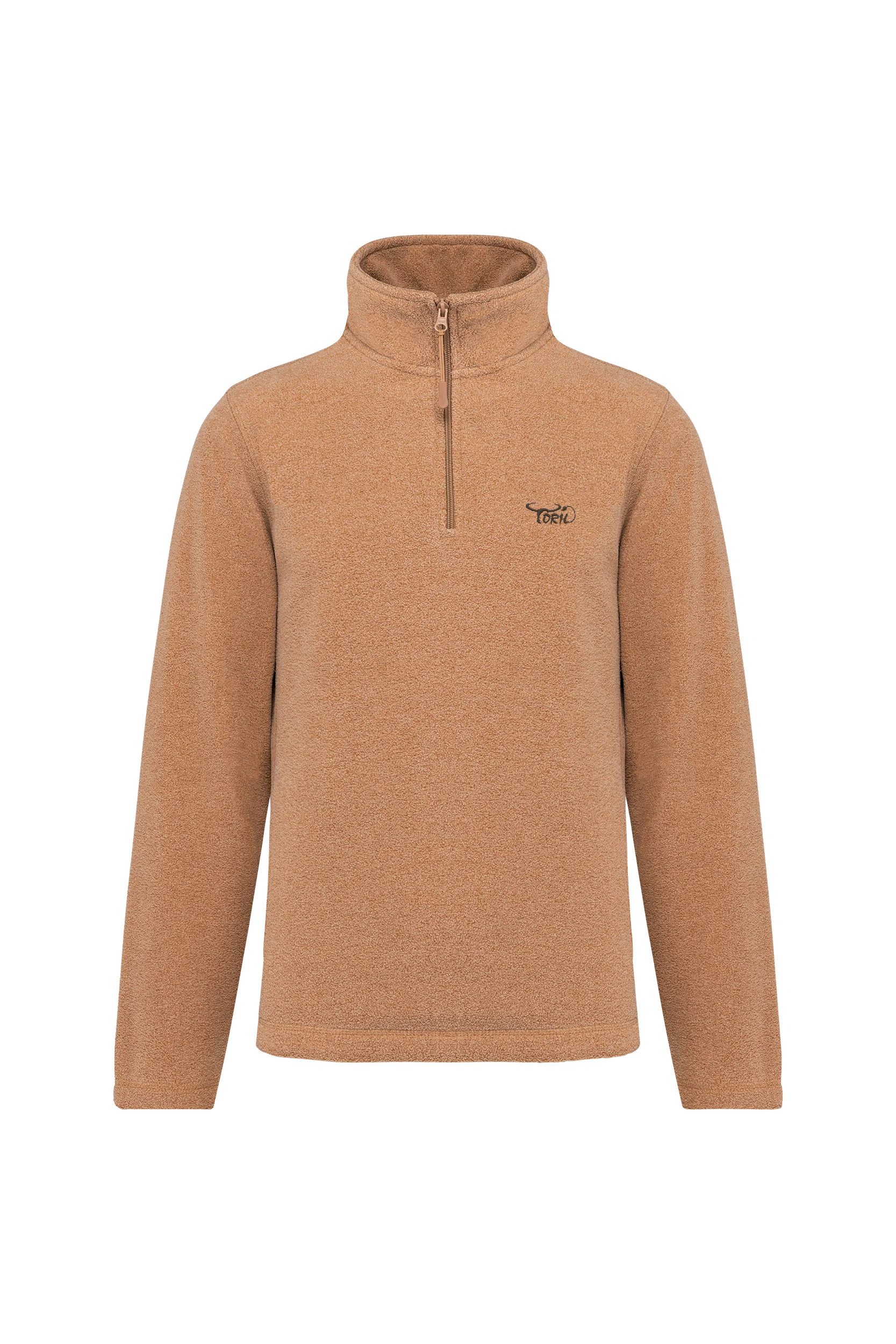 Micropolaire col zippé camel