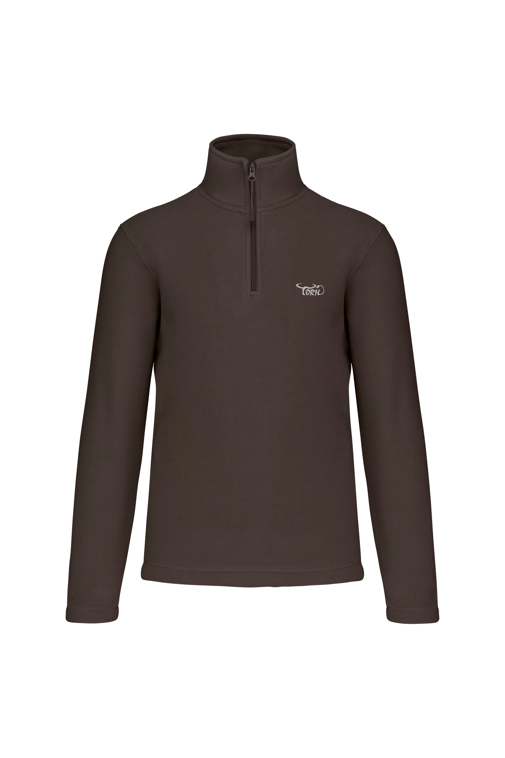 Micropolaire col zippé chocolat