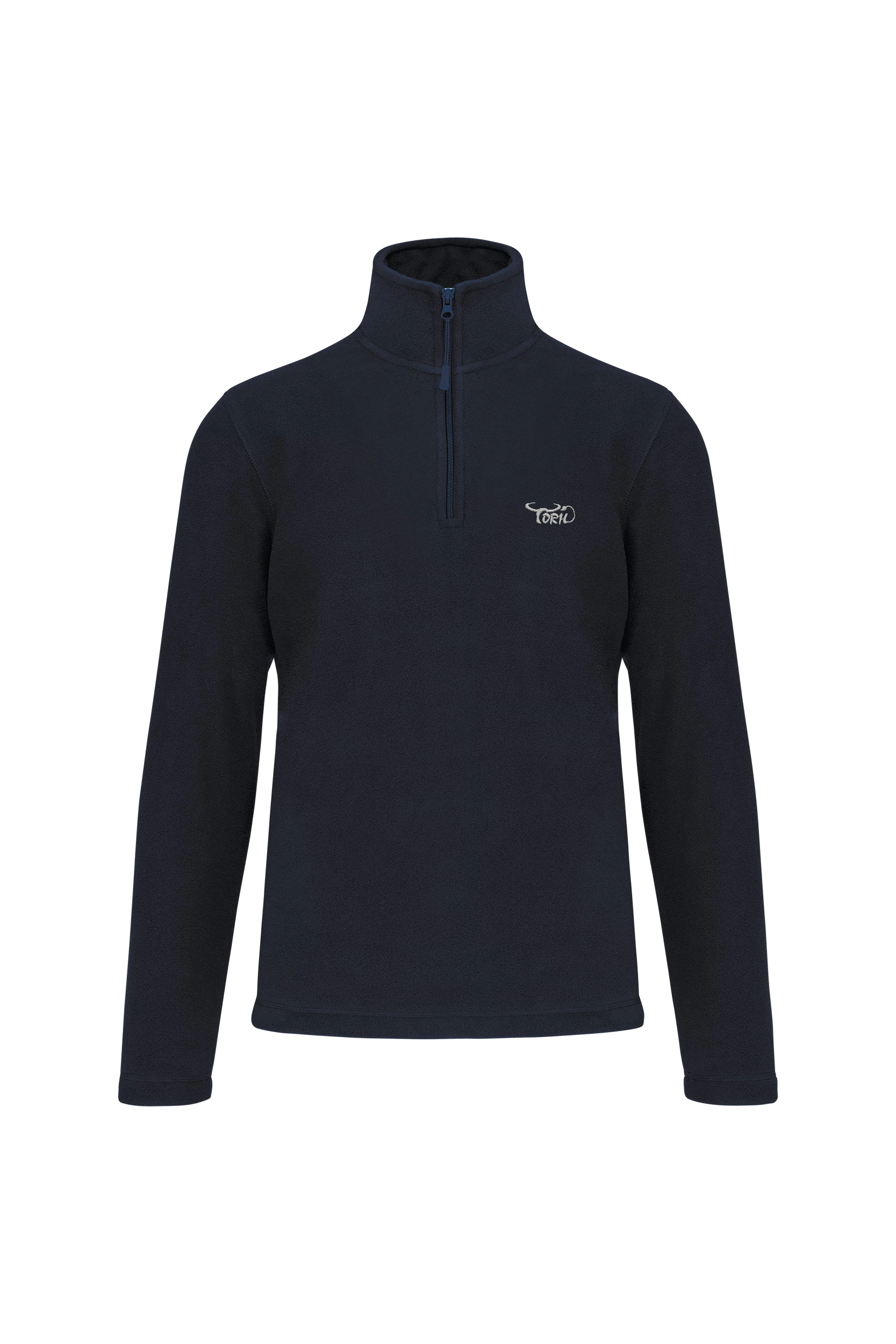 Micropolaire col zippé marine