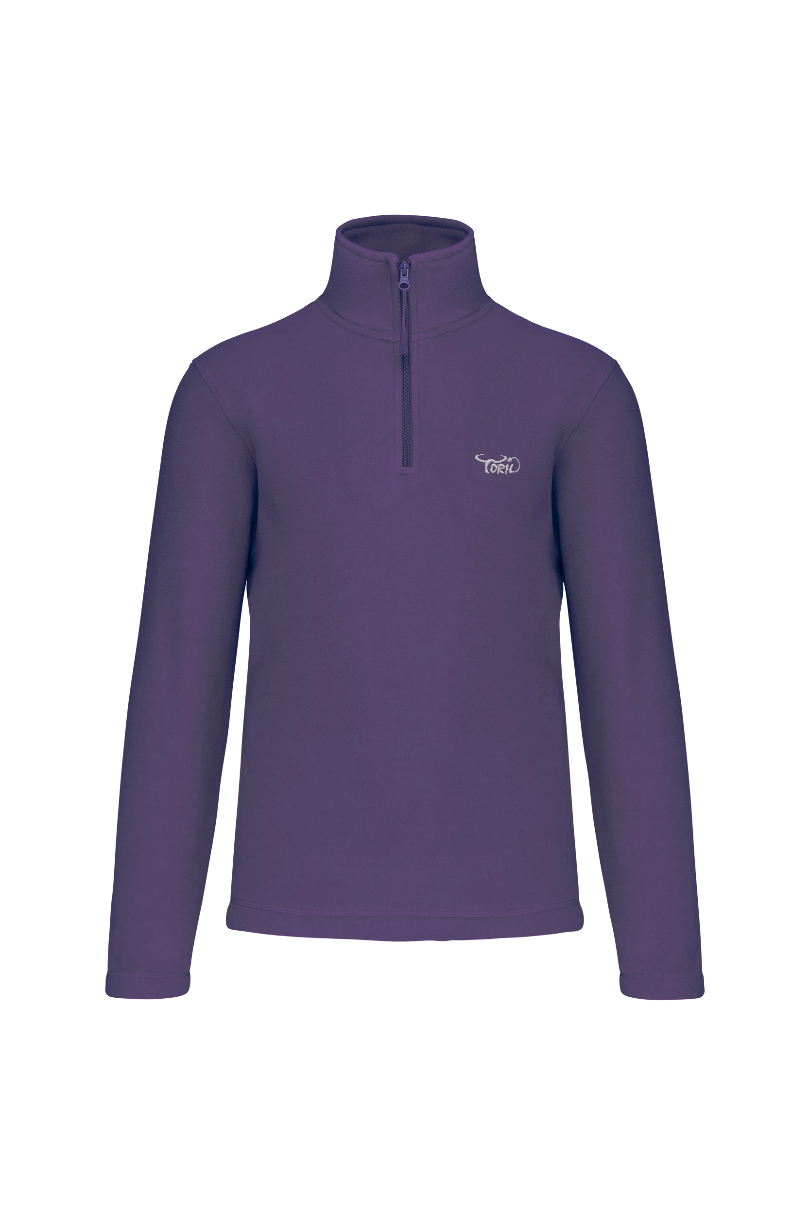 Micropolaire col zippé violet