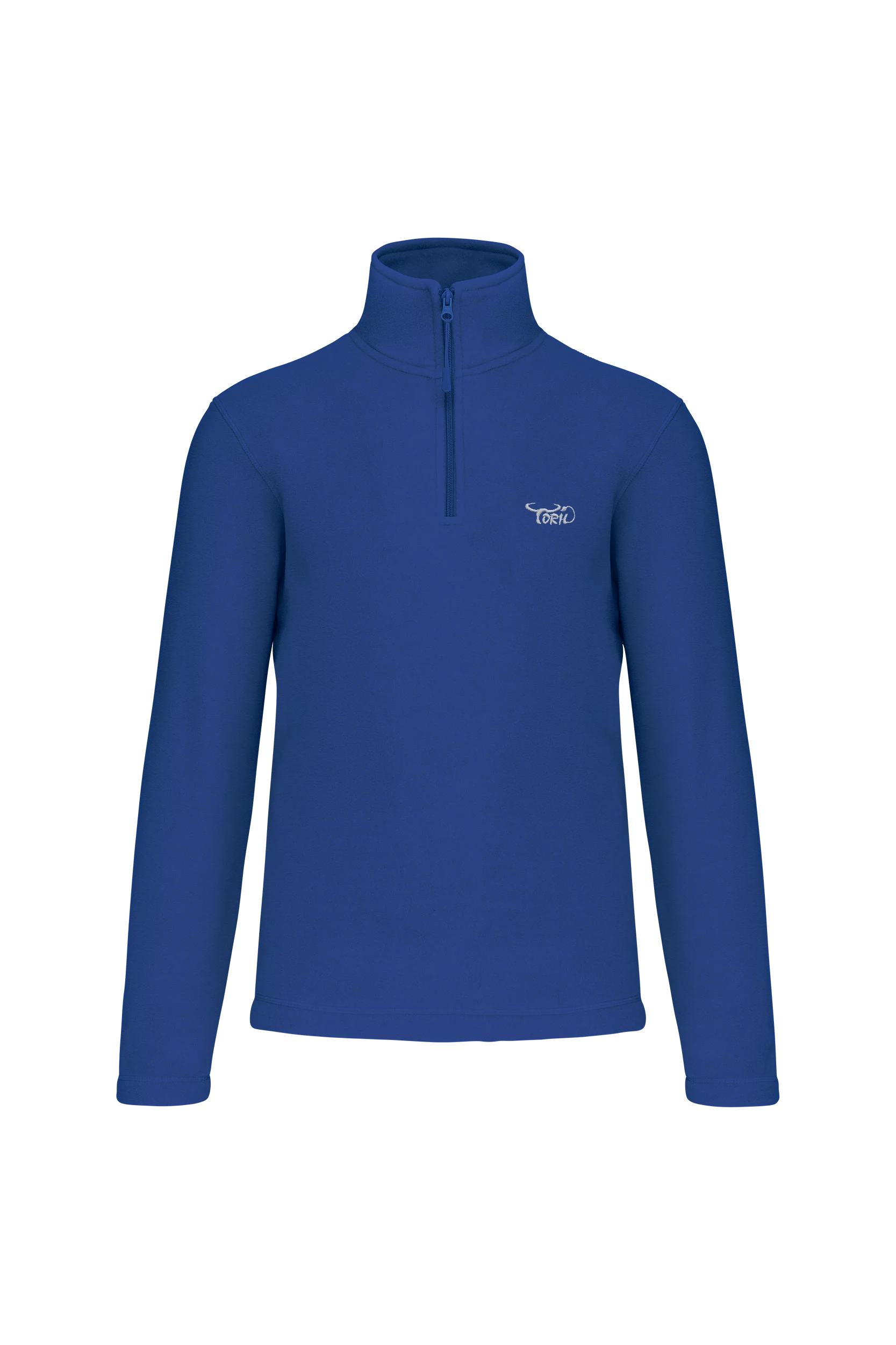 Micropolaire col zippé bleu