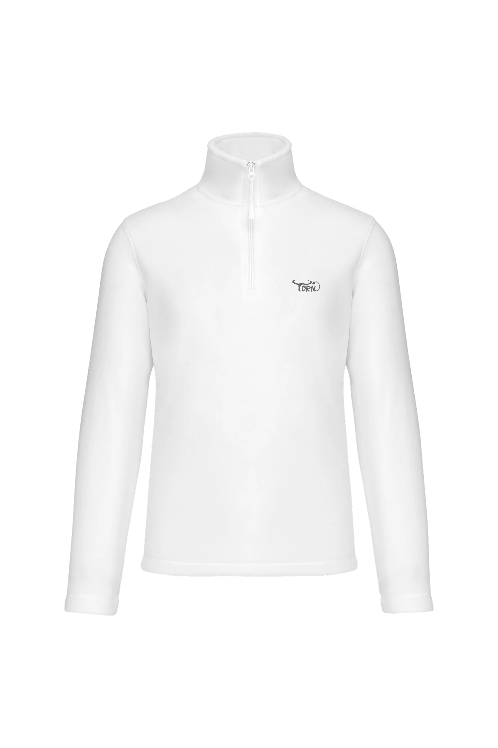 Micropolaire col zippé blanc