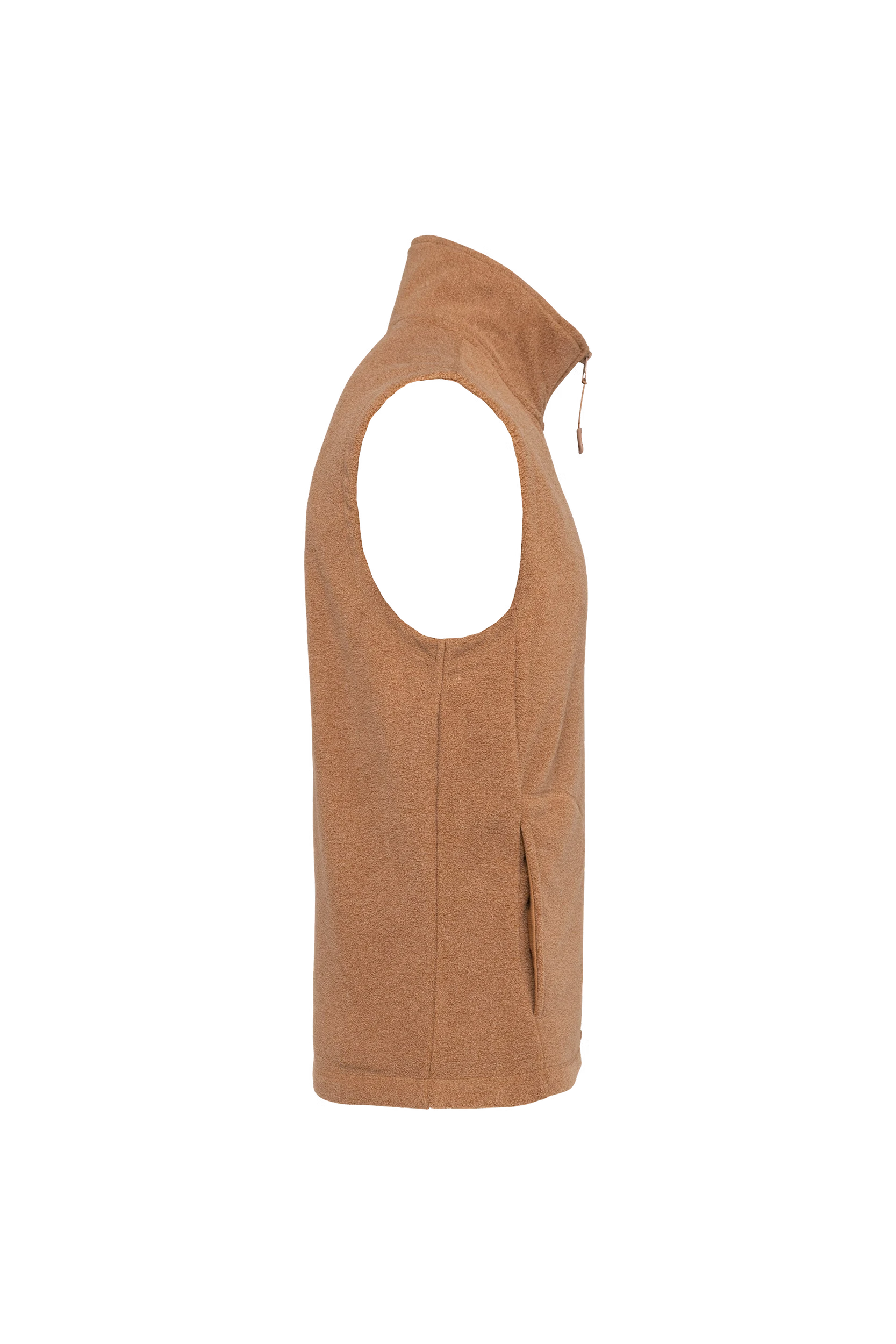 Gilet sans manches micropolaire camel