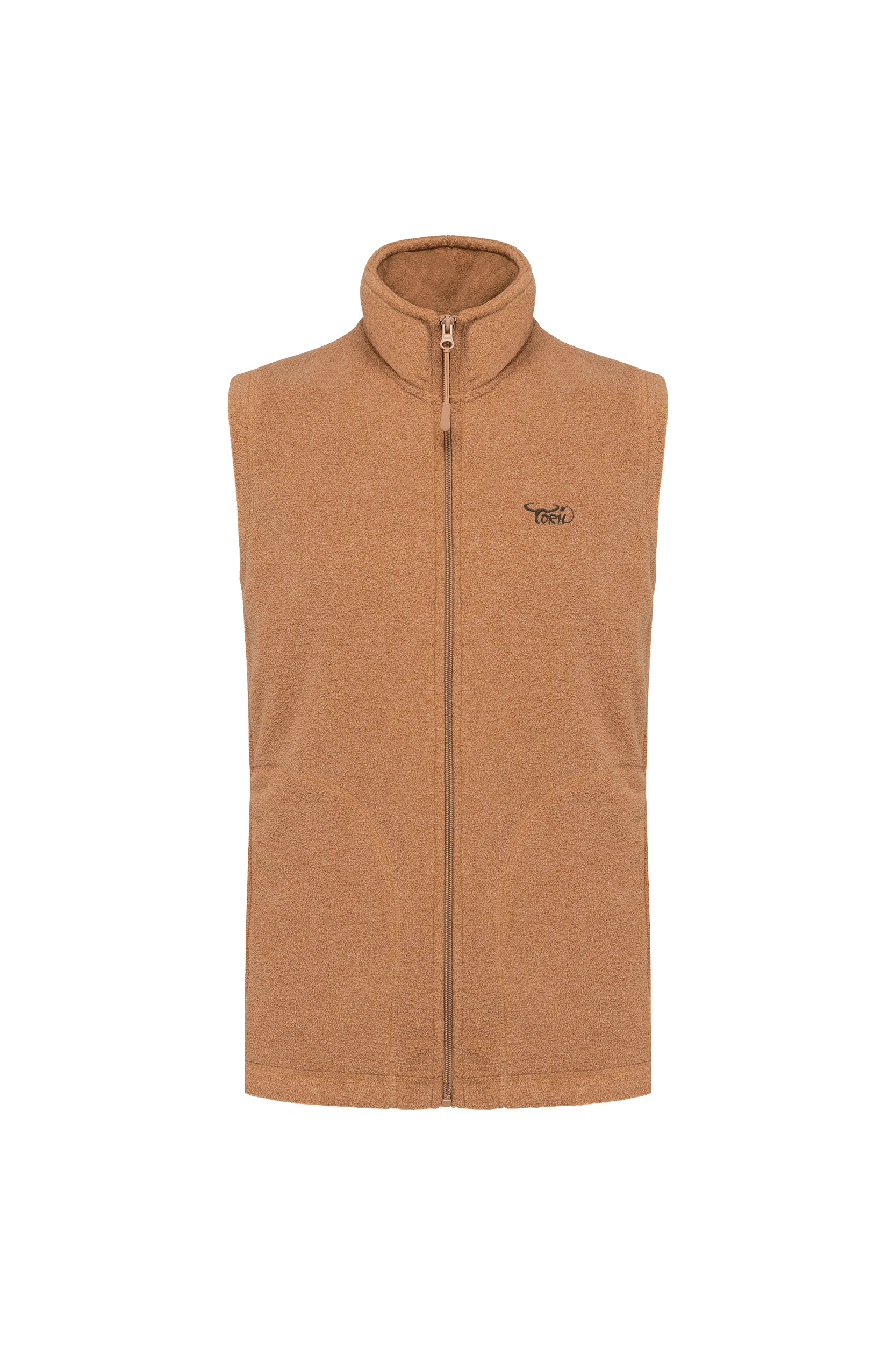 Gilet sans manches micropolaire camel