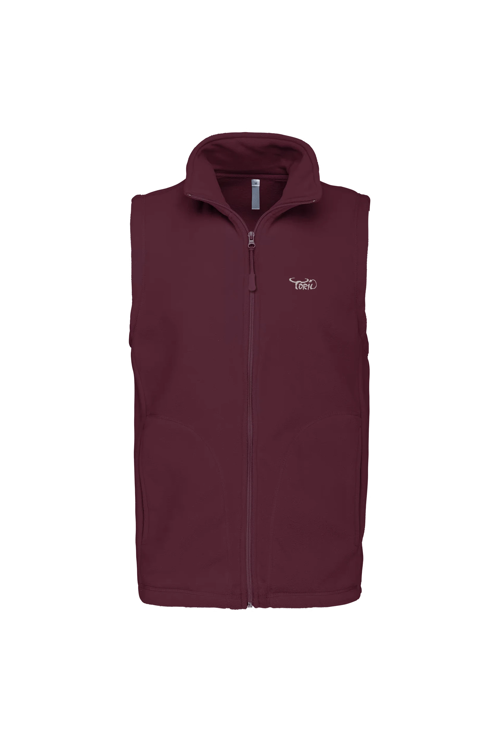 Gilet sans manches micropolaire bordeaux