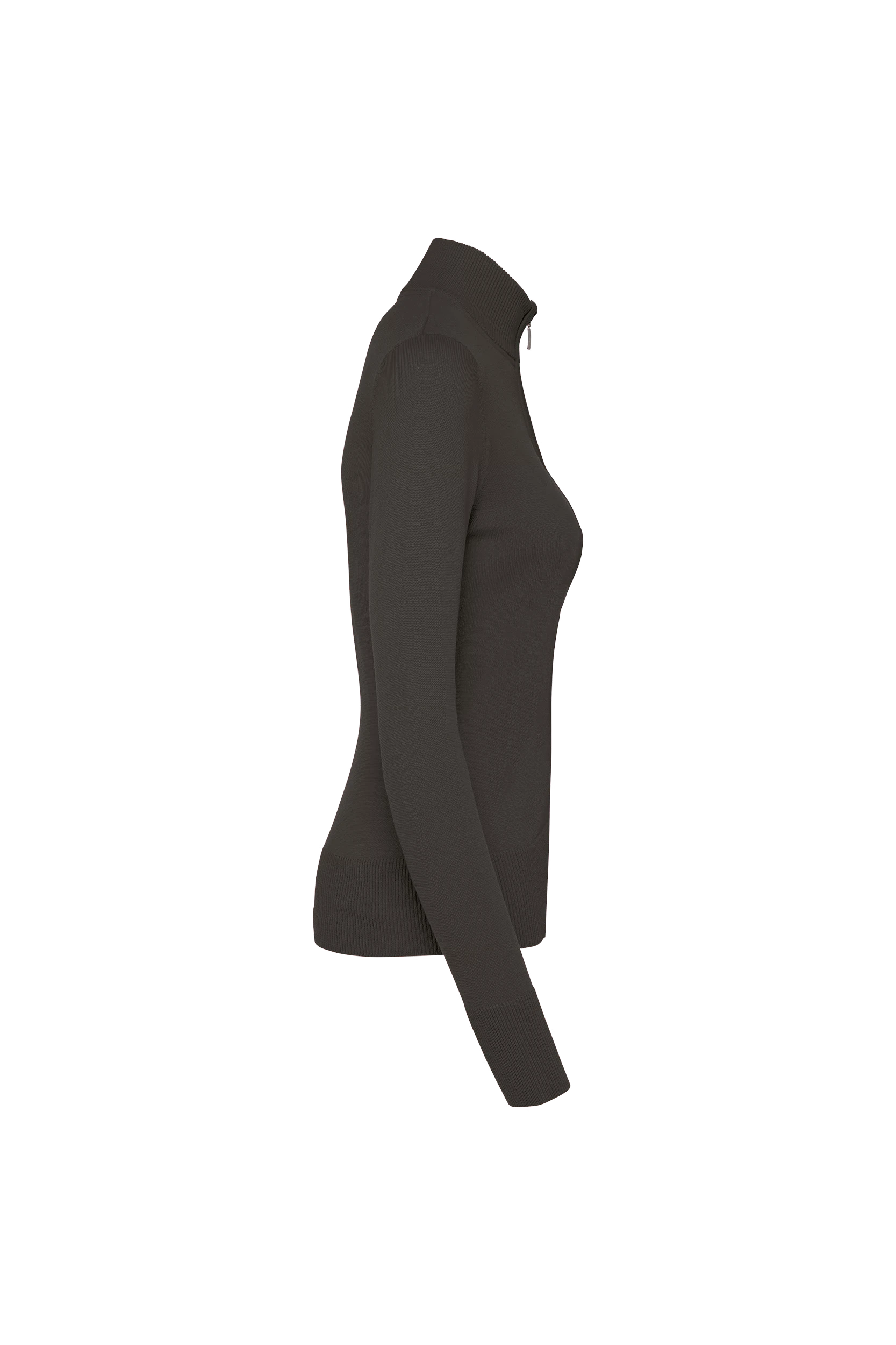 Cardigan zippé gris foncé