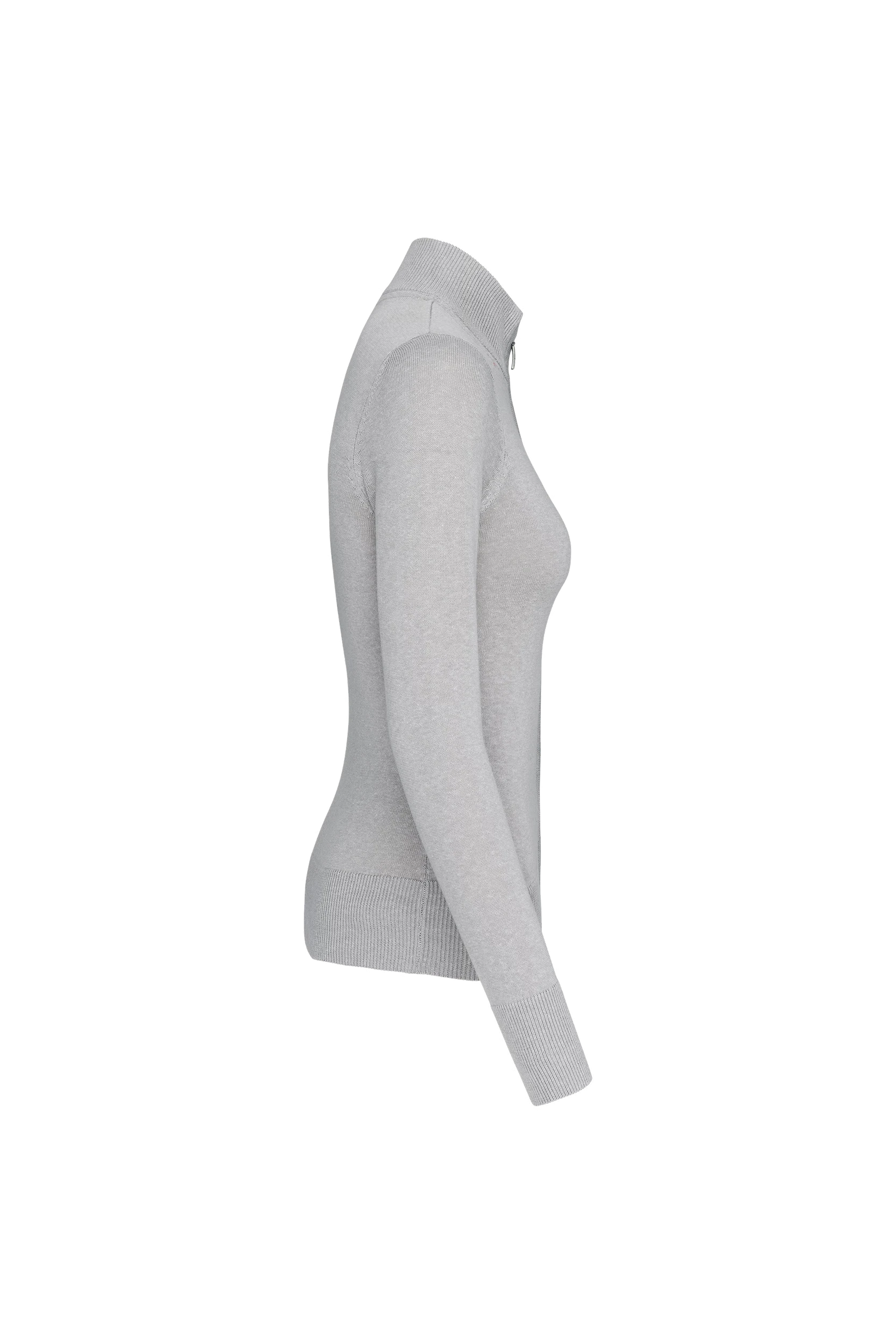 Cardigan zippé gris