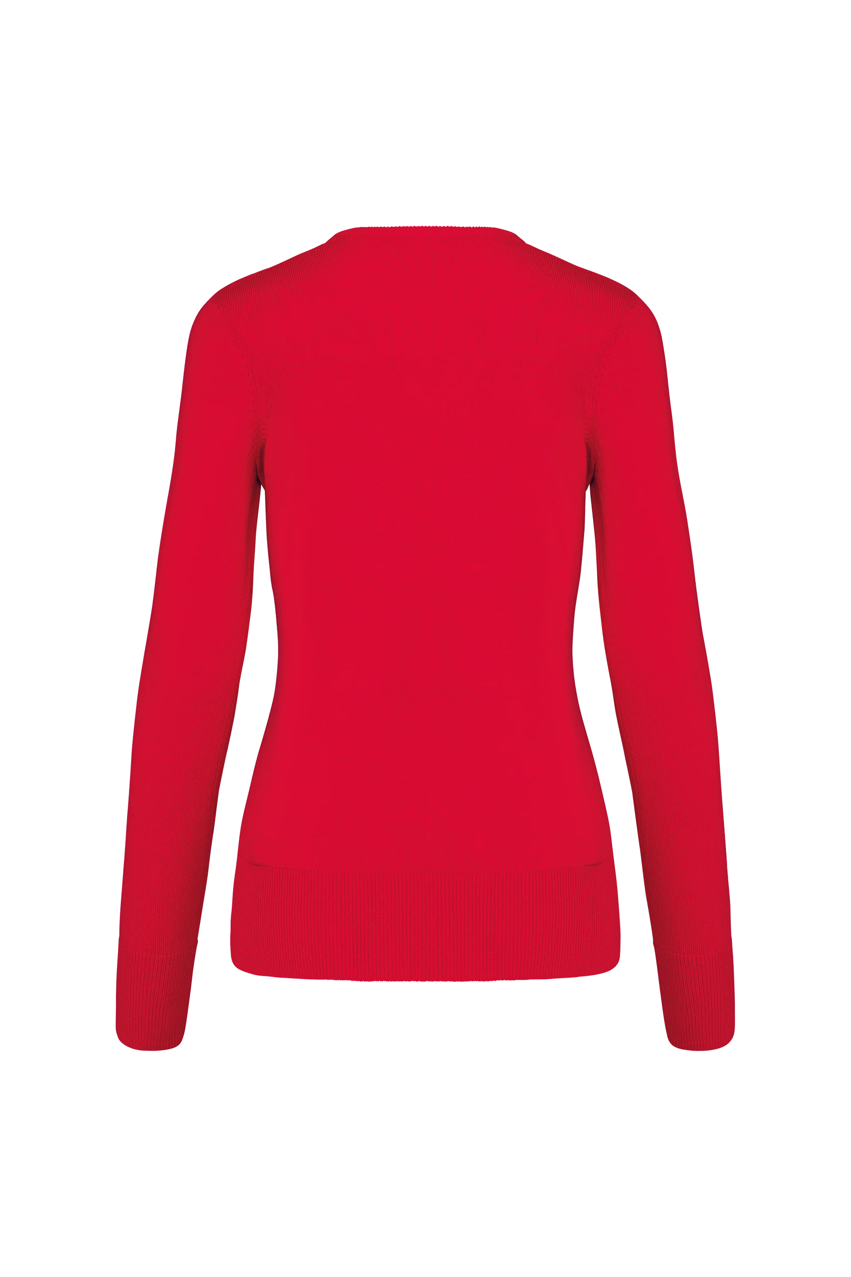 Pull col v rouge