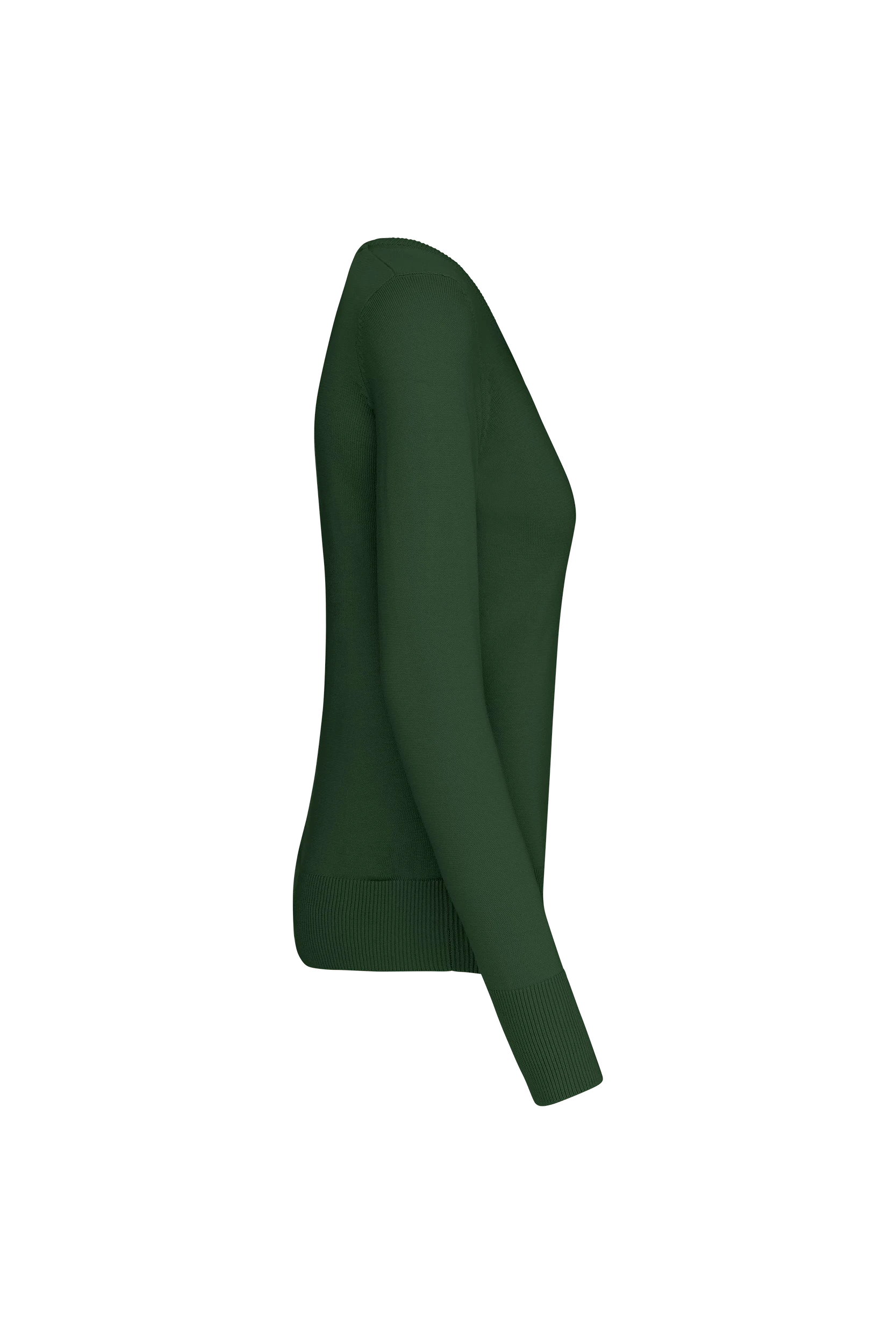 Pull col v vert forêt