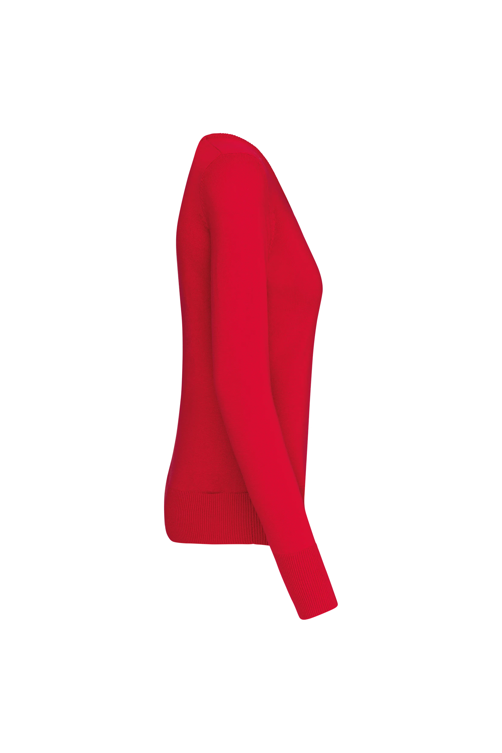 Pull col v rouge