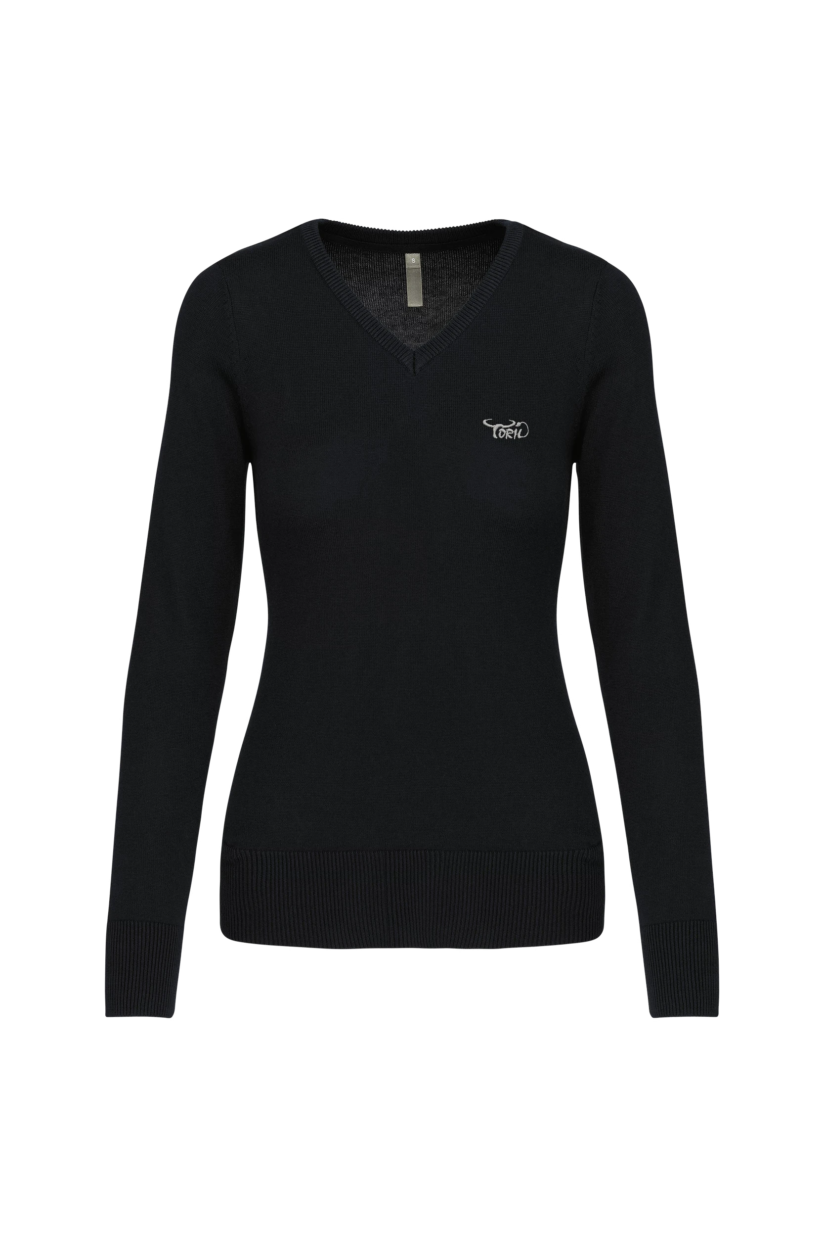 Pull col v noir