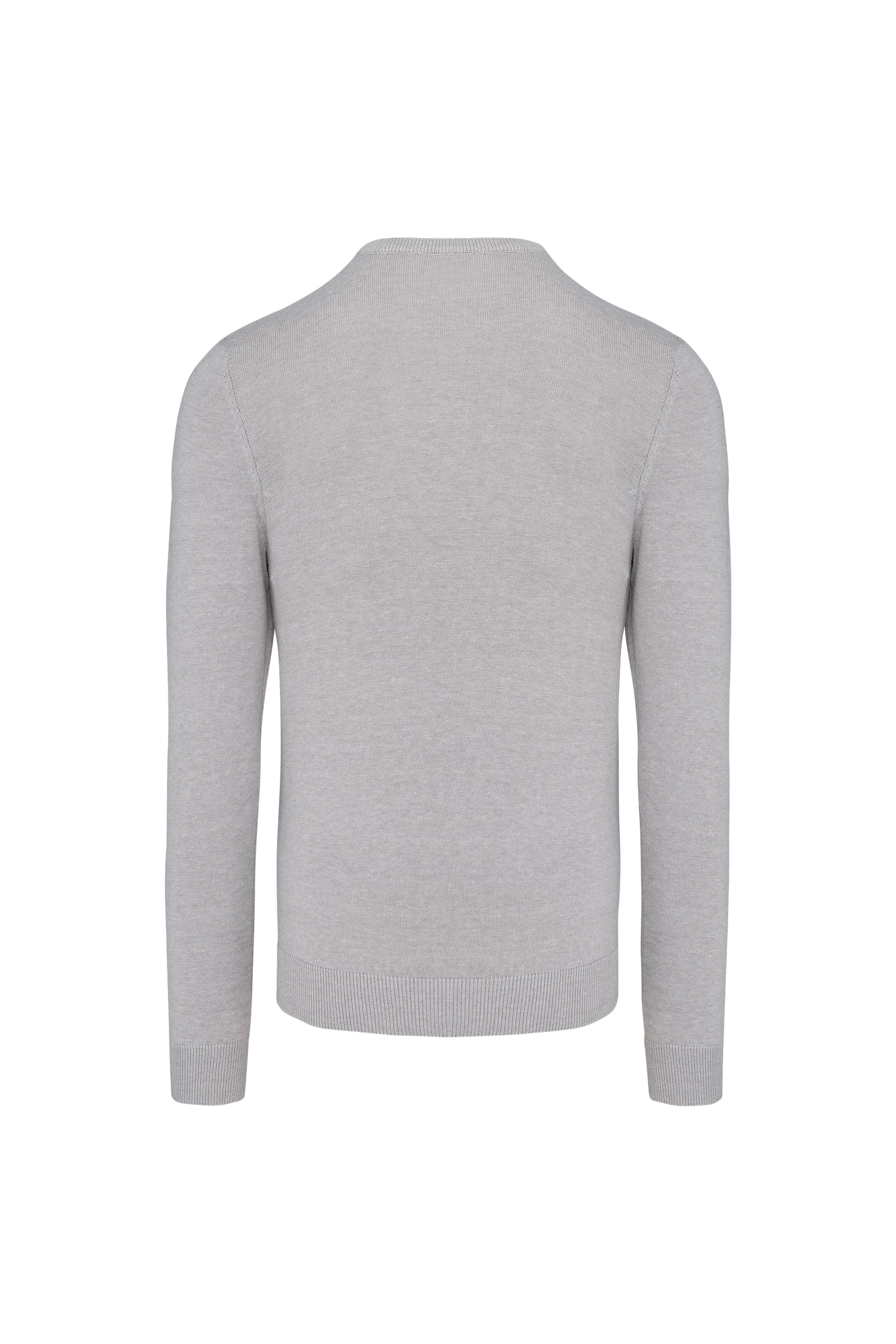 Pull col rond gris
