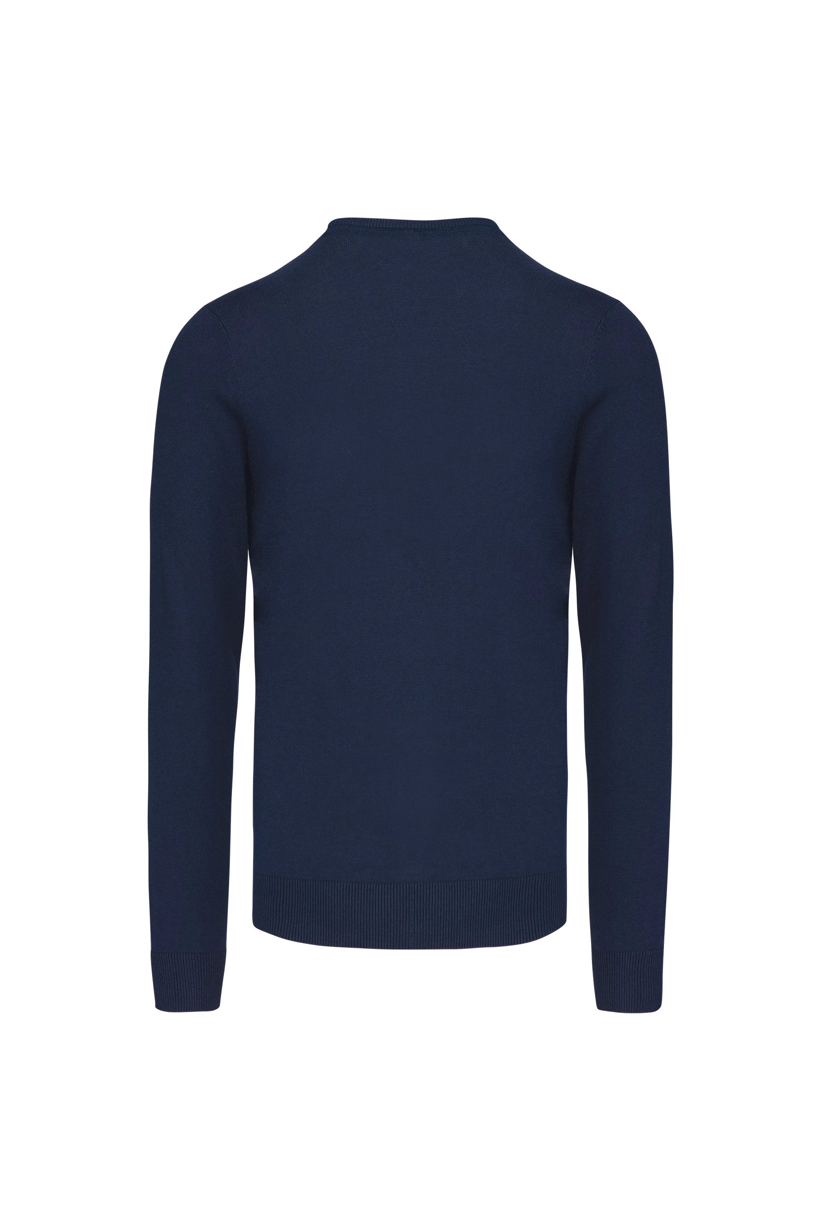 Pull col rond marine