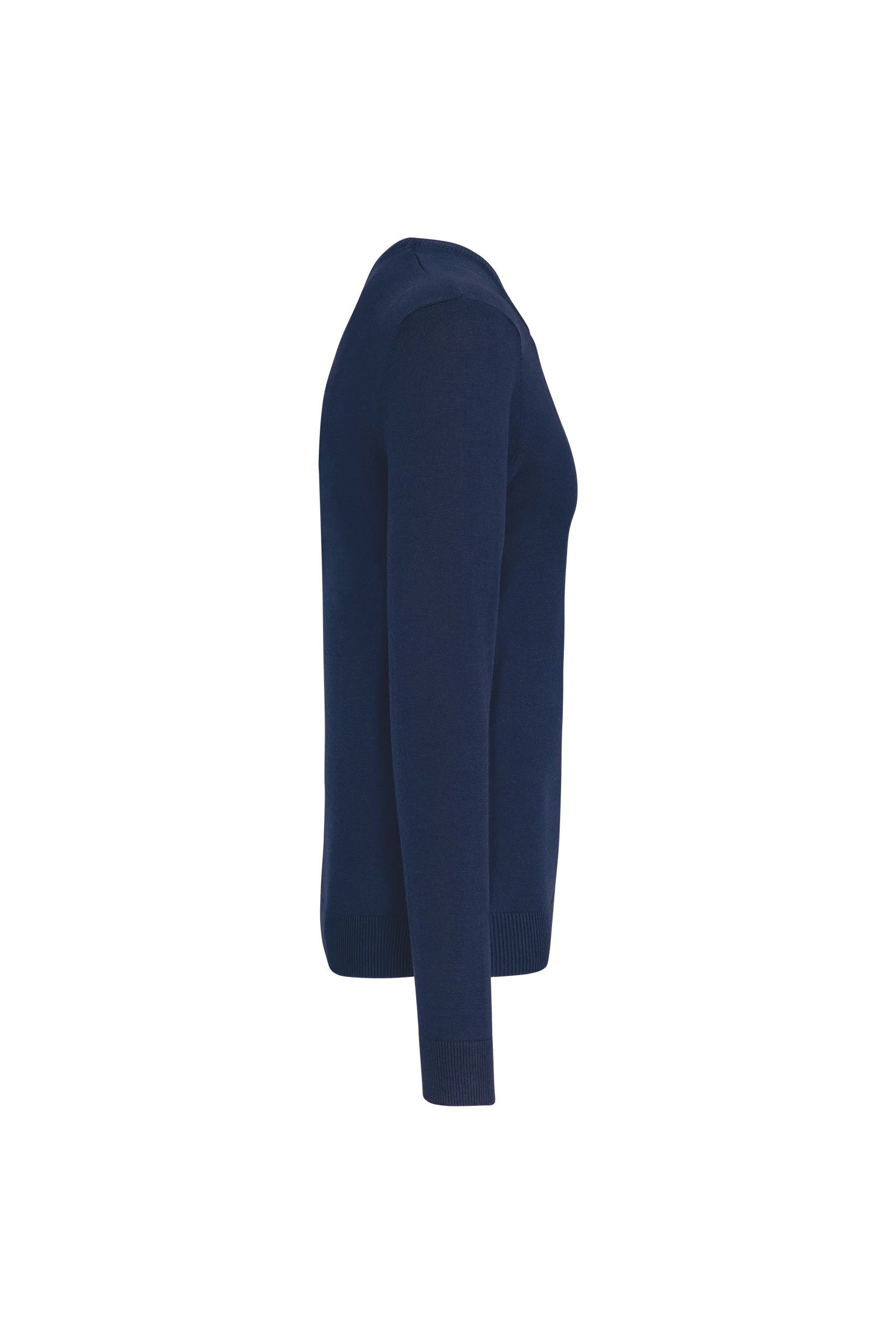 Pull col rond marine