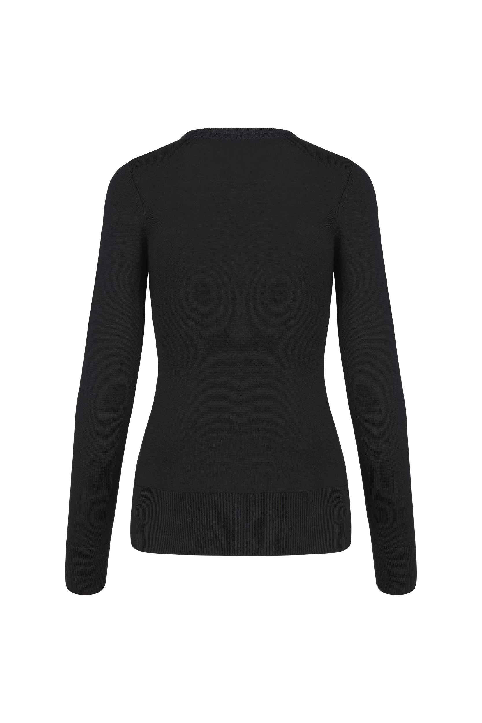 Pull col rond noir