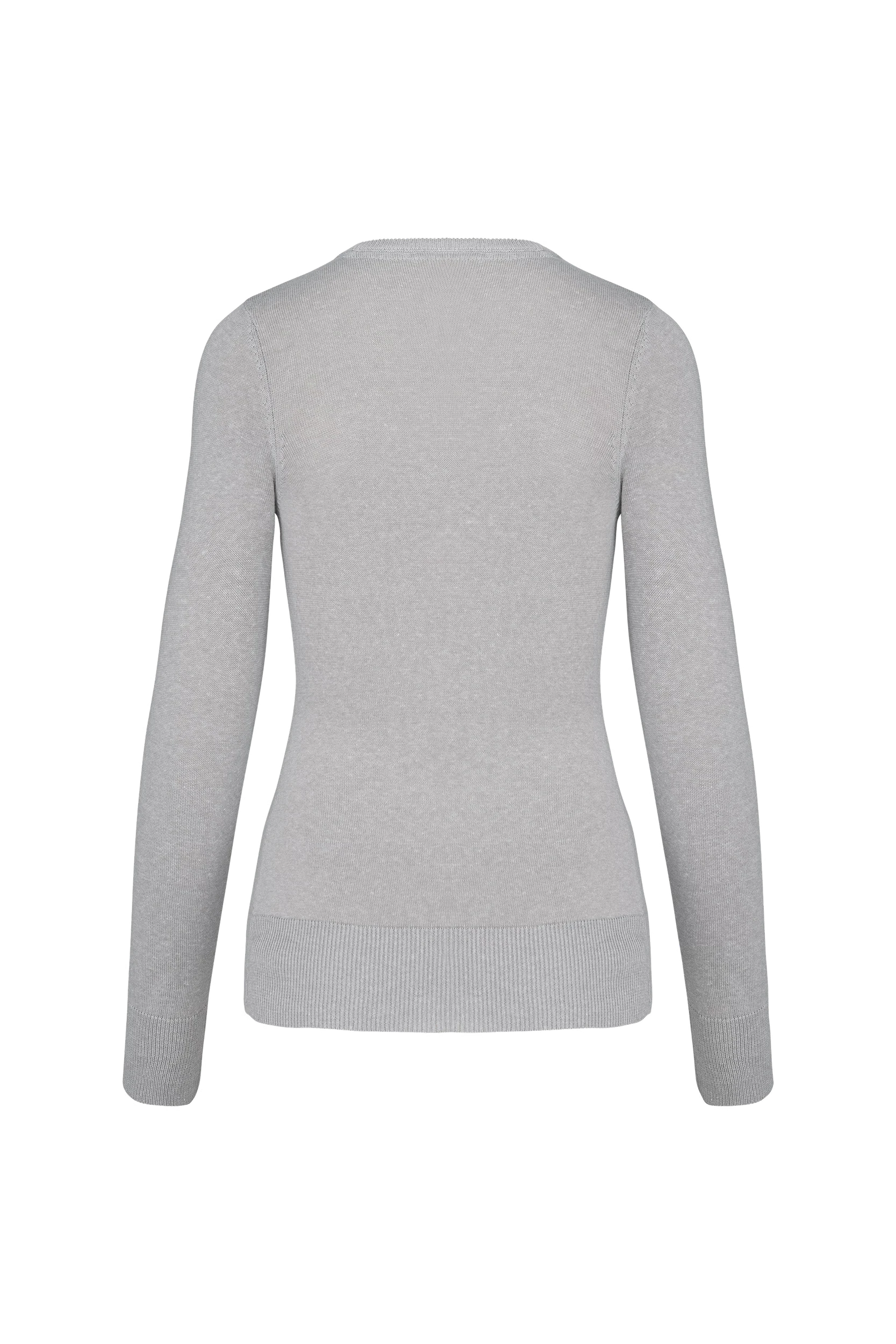 Pull col rond gris