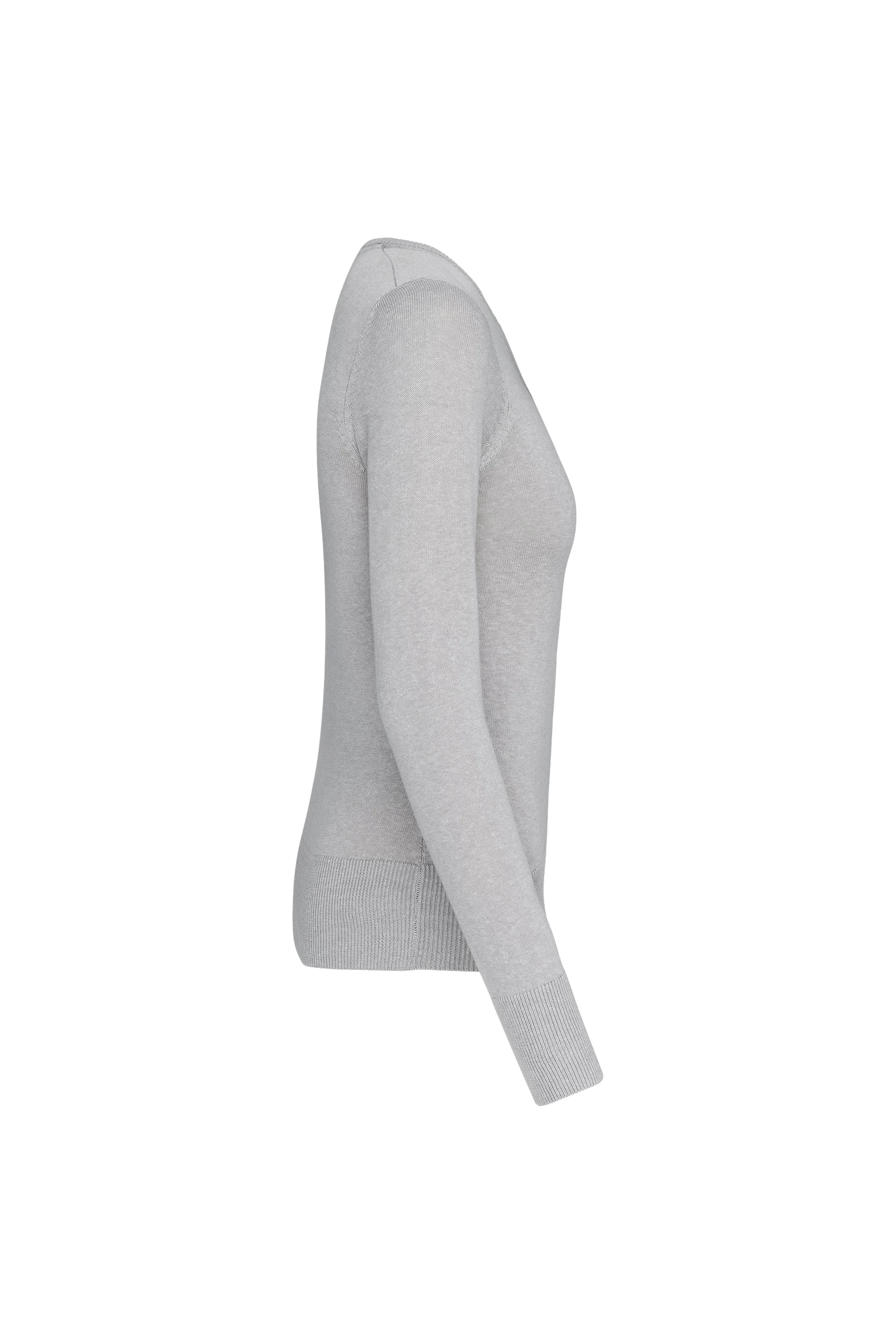 Pull col rond gris